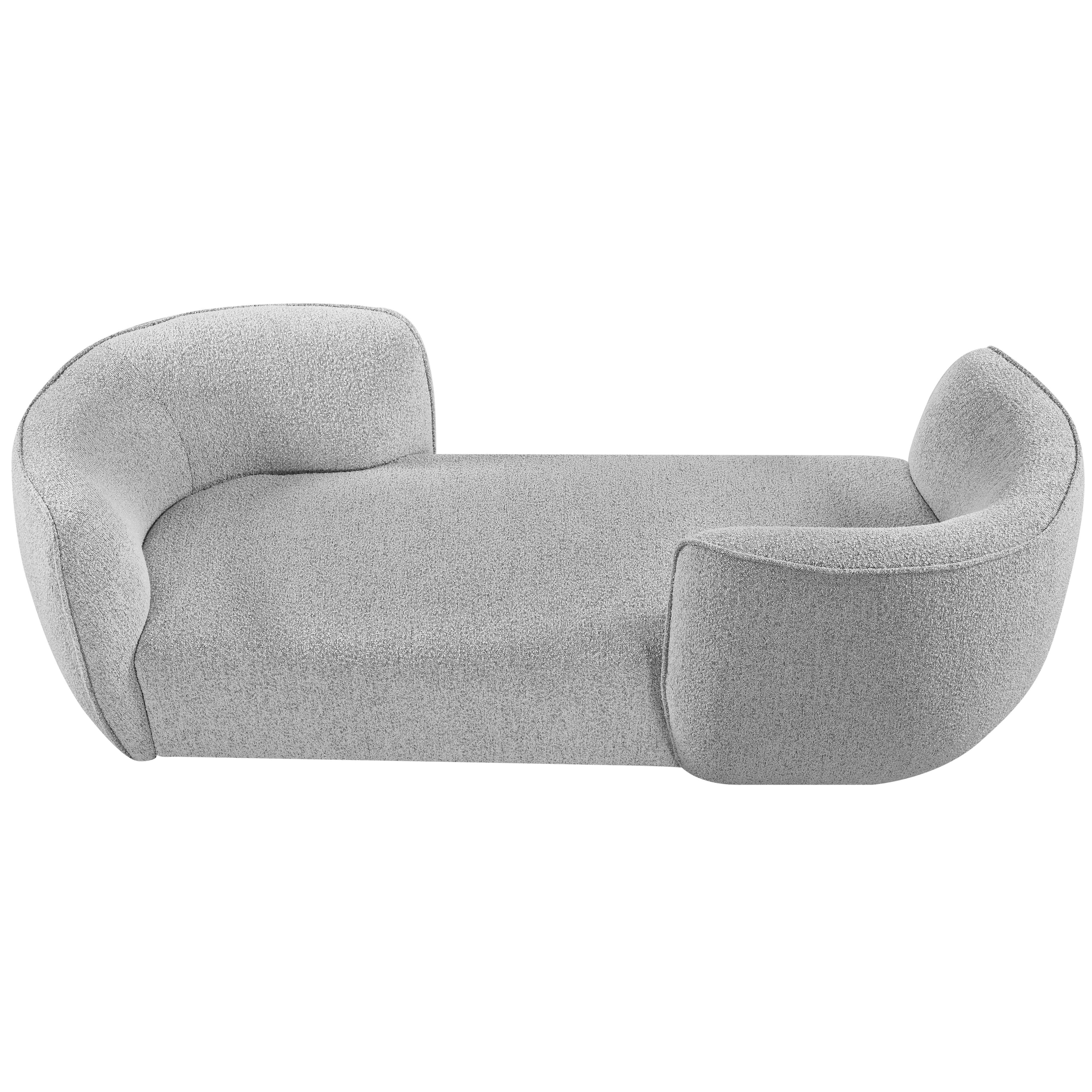 Meridian Hilton Grey Fabric Chaise