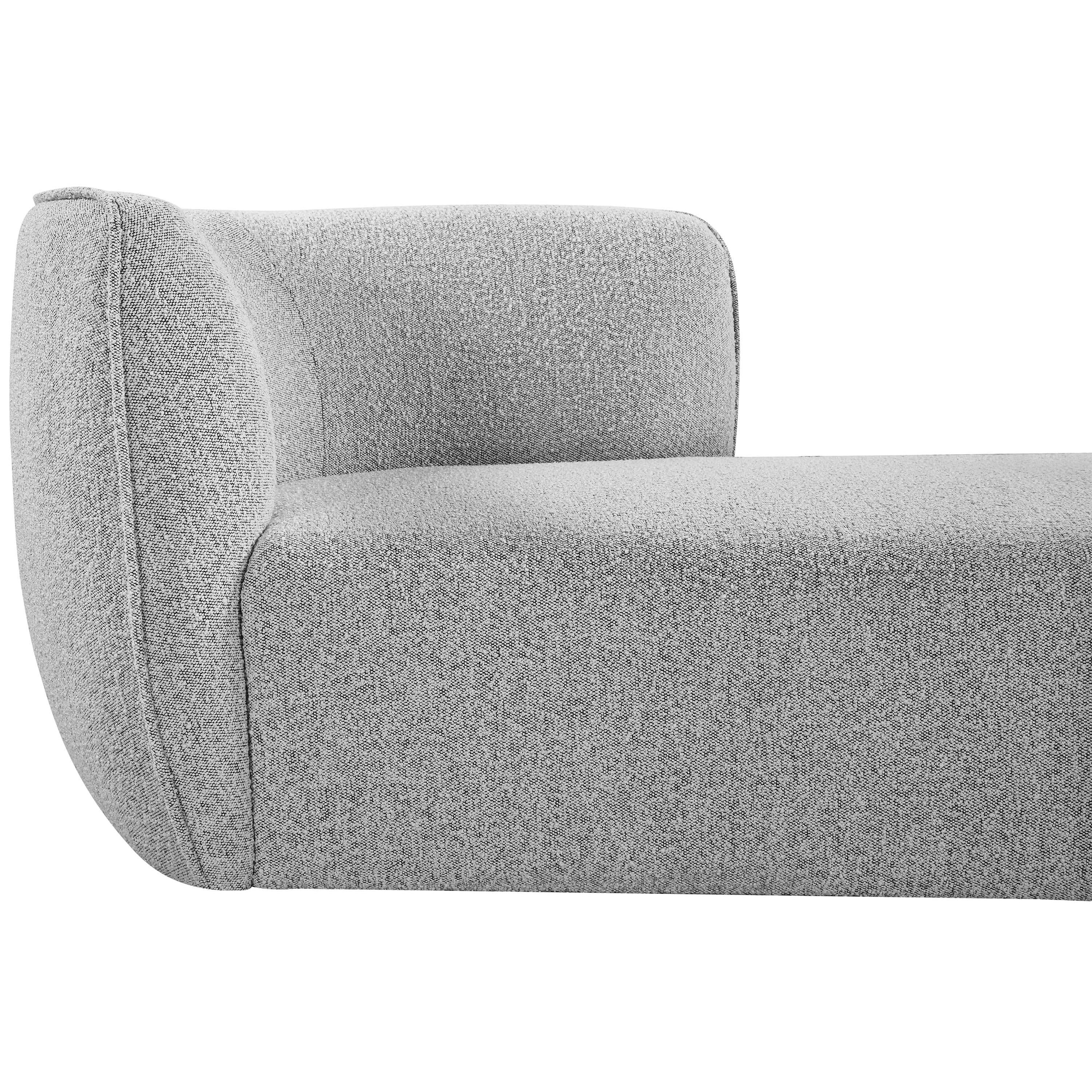 Meridian Hilton Grey Fabric Chaise