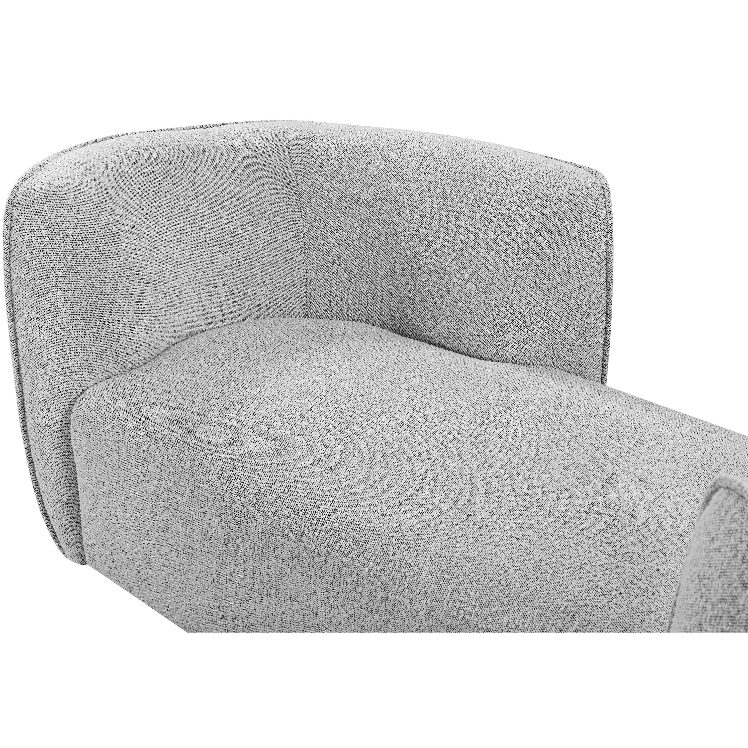 Meridian Hilton Grey Fabric Chaise