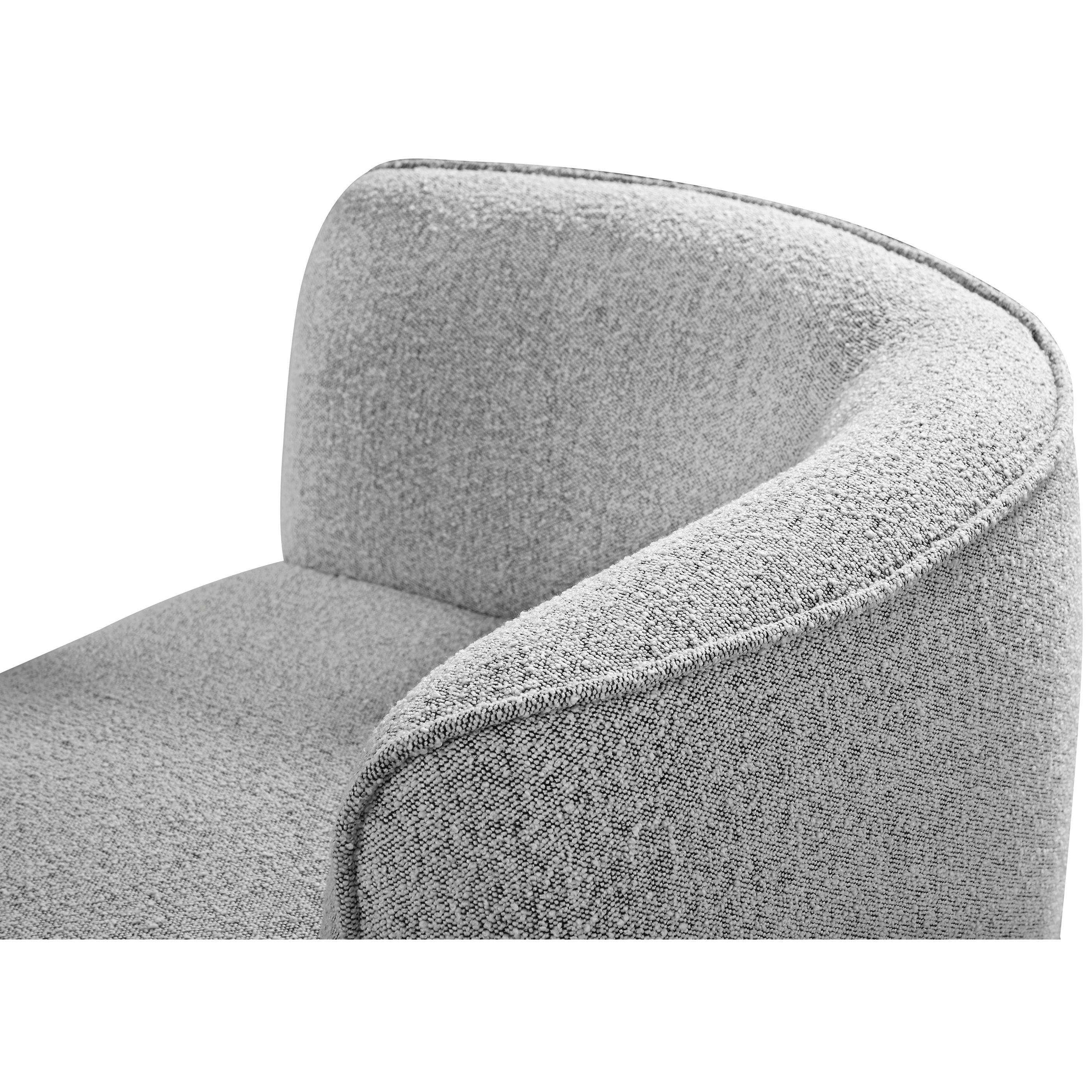 Meridian Hilton Grey Fabric Chaise