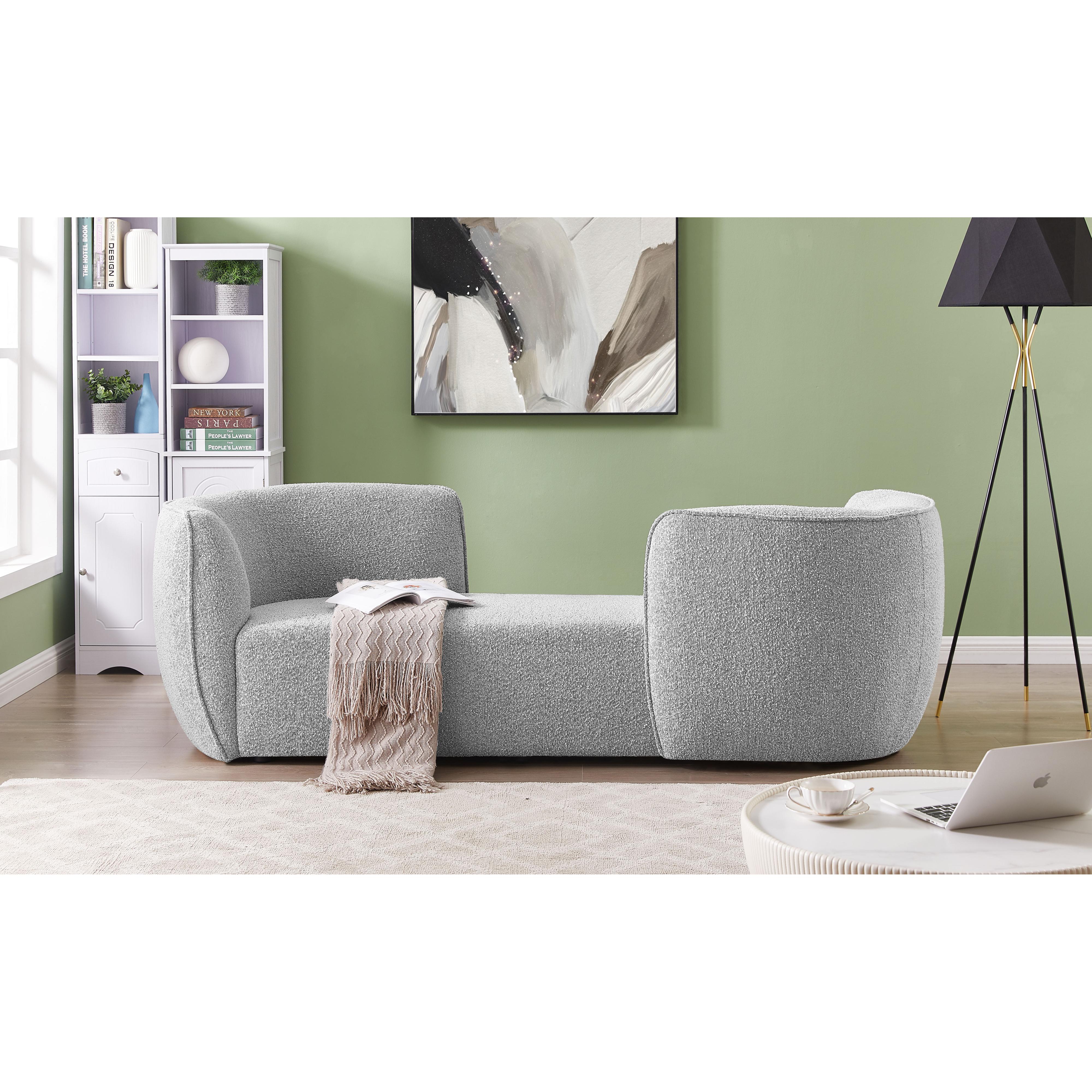 Meridian Hilton Grey Fabric Chaise