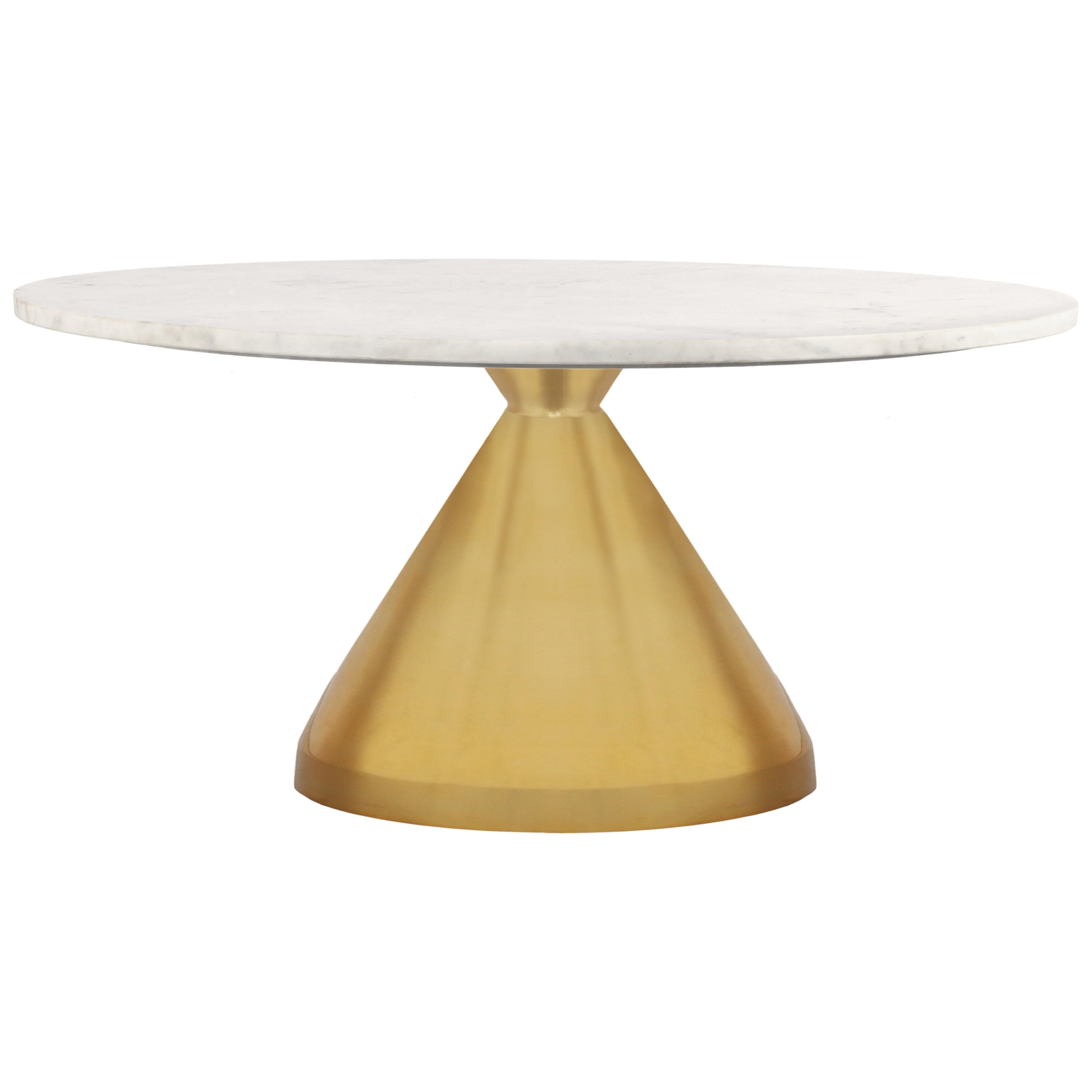 Meridian Emery White Marble Coffee Table