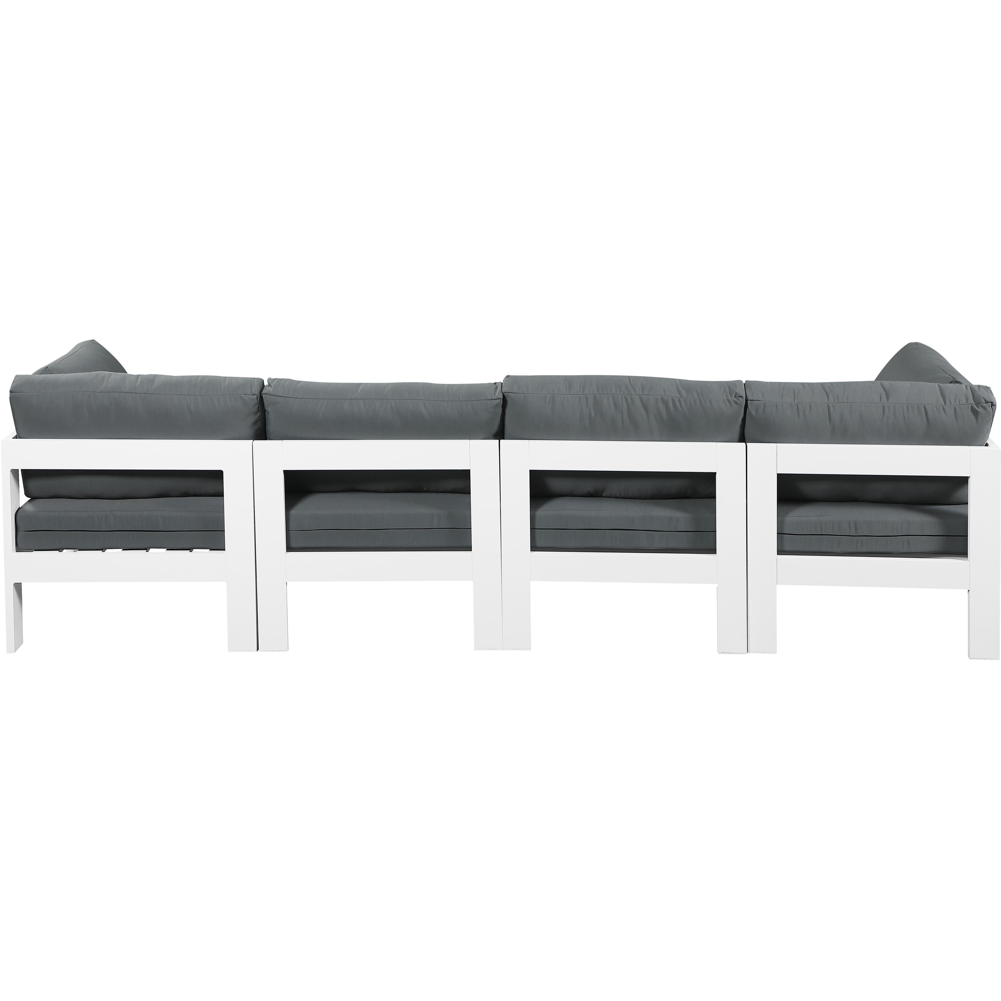 Meridian Nizuc Grey Water Resistant Fabric Outdoor Patio Modular Sofa