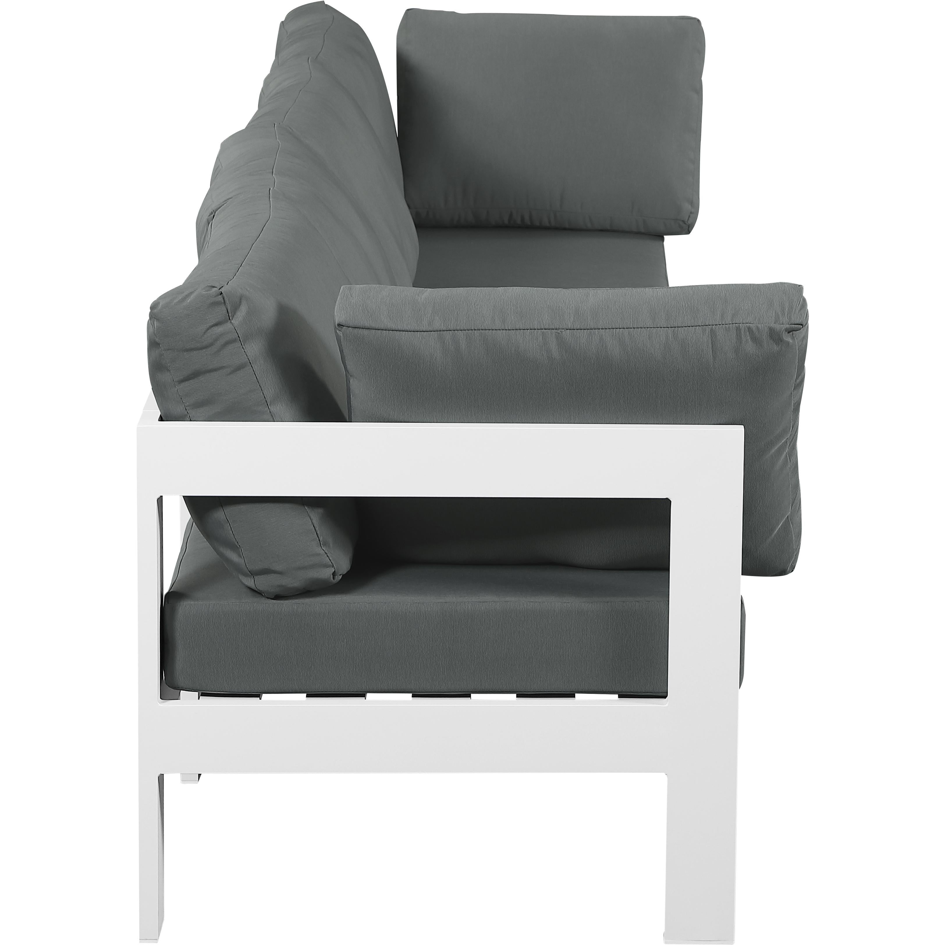 Meridian Nizuc Grey Water Resistant Fabric Outdoor Patio Modular Sofa