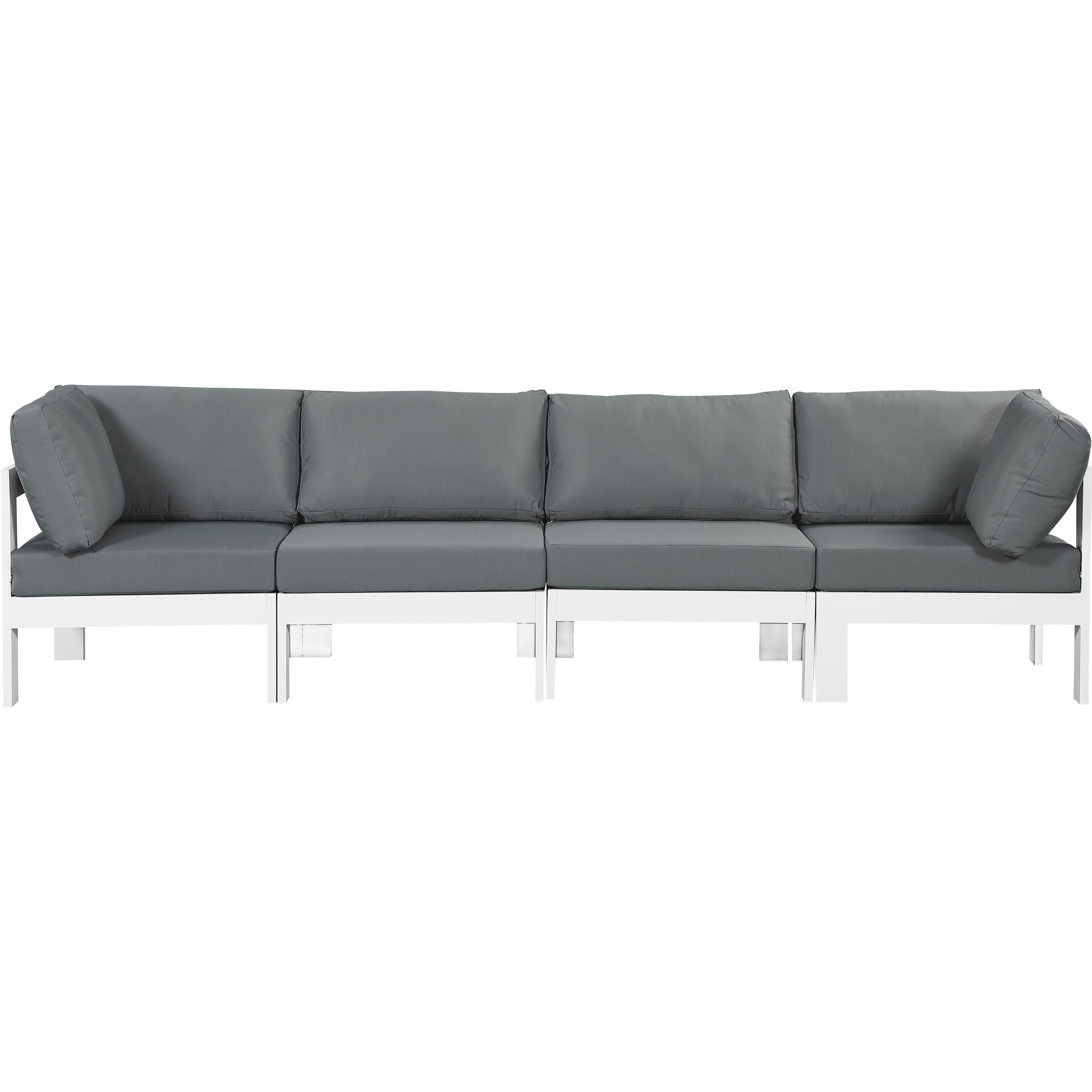 Meridian Nizuc Grey Water Resistant Fabric Outdoor Patio Modular Sofa