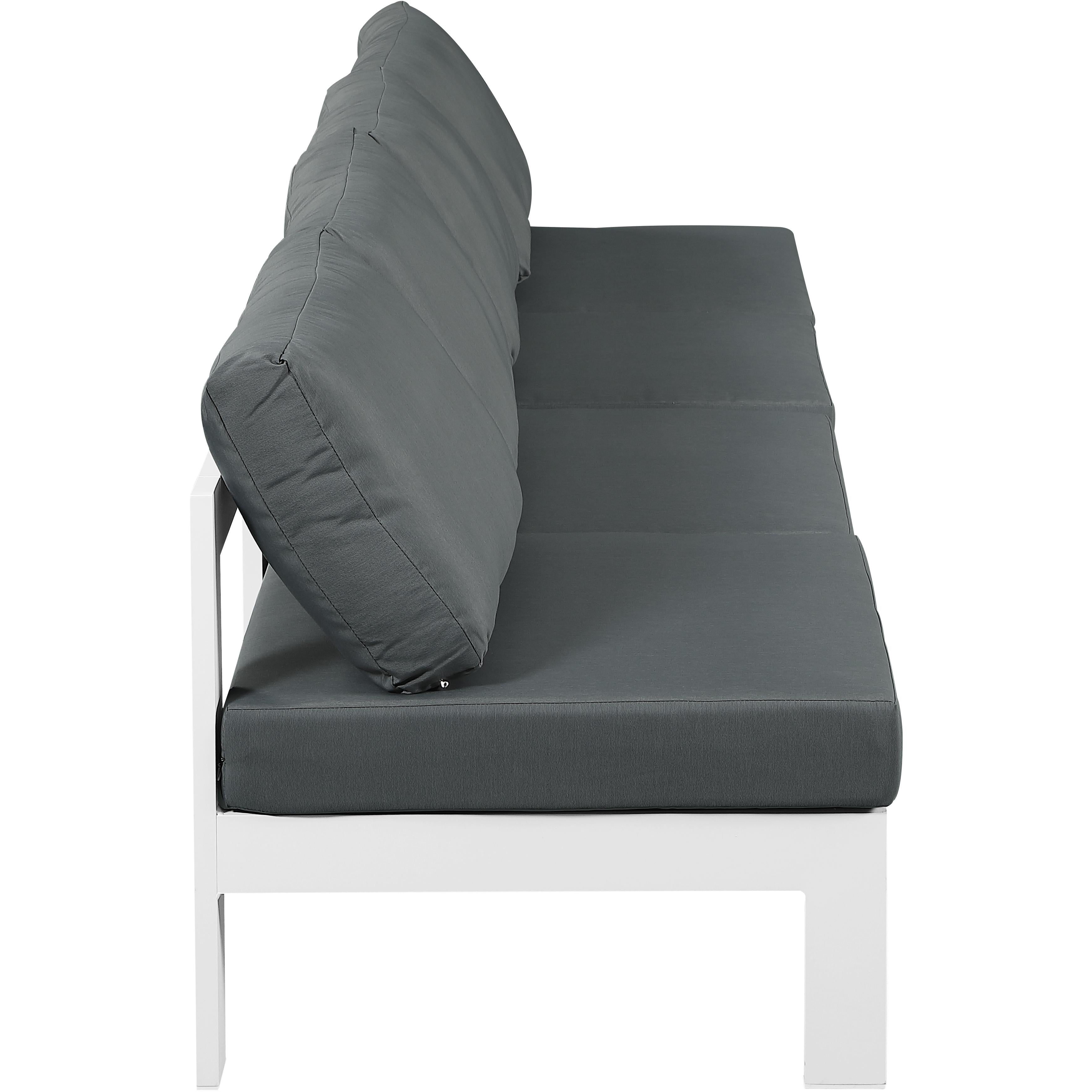 Meridian Nizuc Grey Water Resistant Fabric Outdoor Patio Modular Sofa