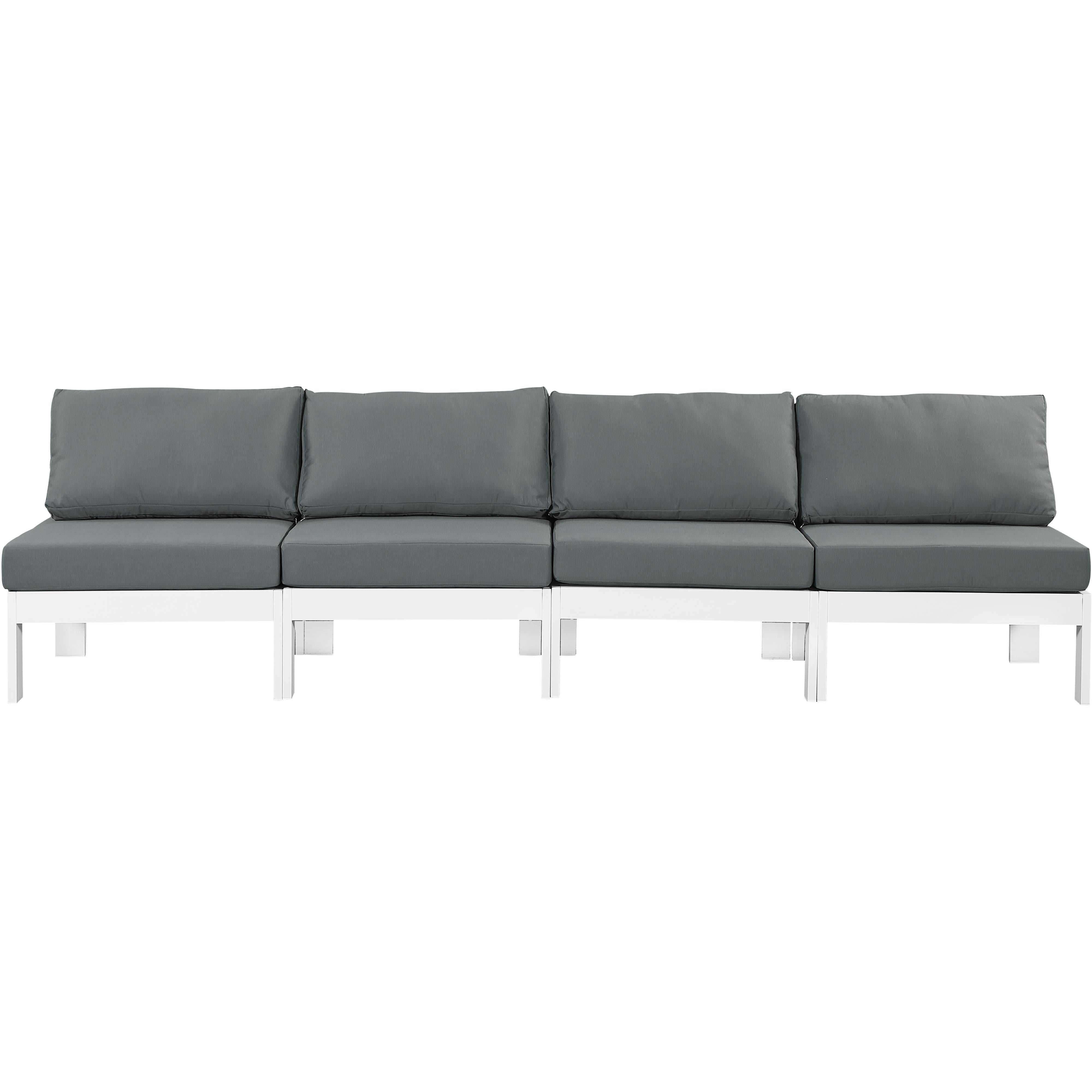 Meridian Nizuc Grey Water Resistant Fabric Outdoor Patio Modular Sofa