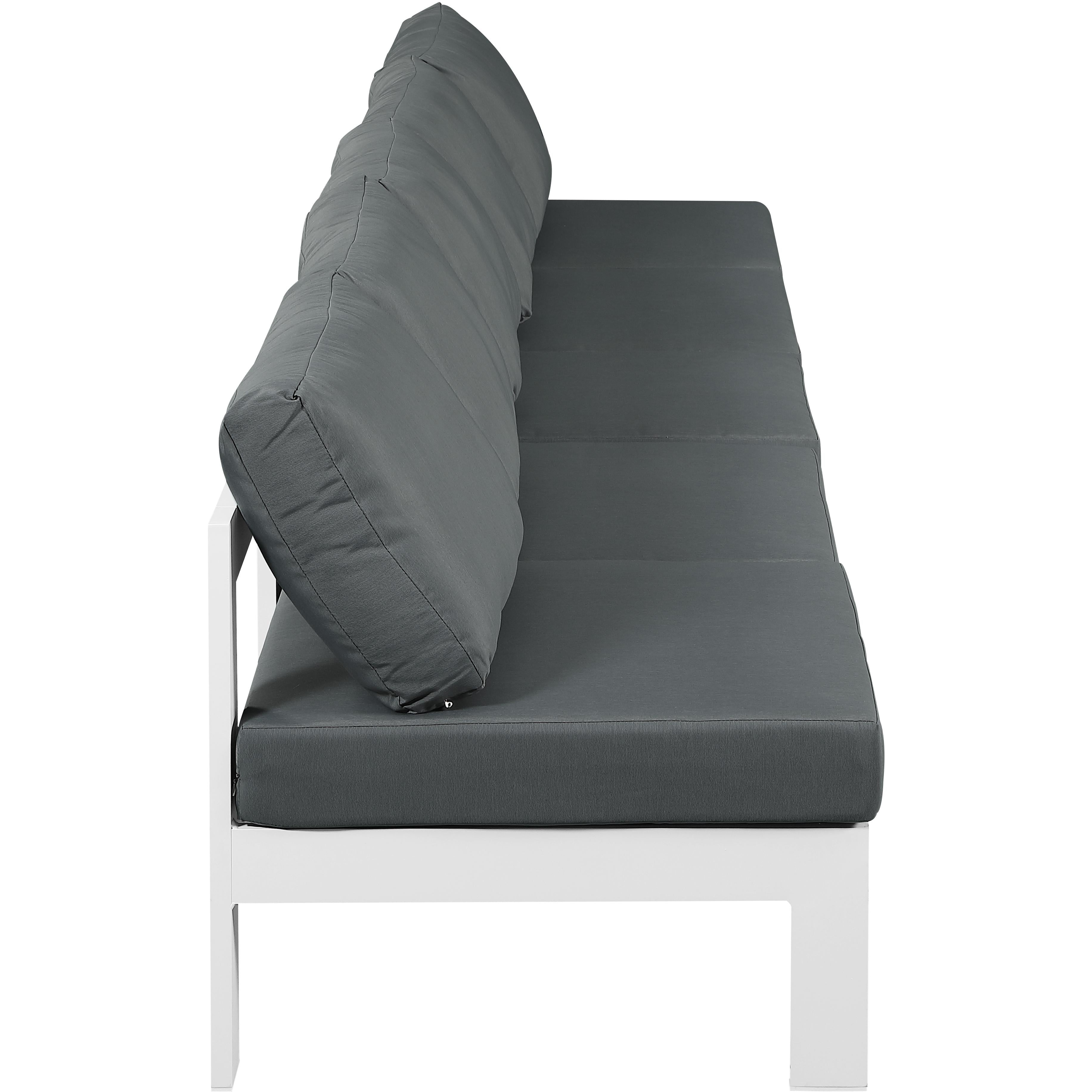 Meridian Nizuc Grey Water Resistant Fabric Outdoor Patio Modular Sofa