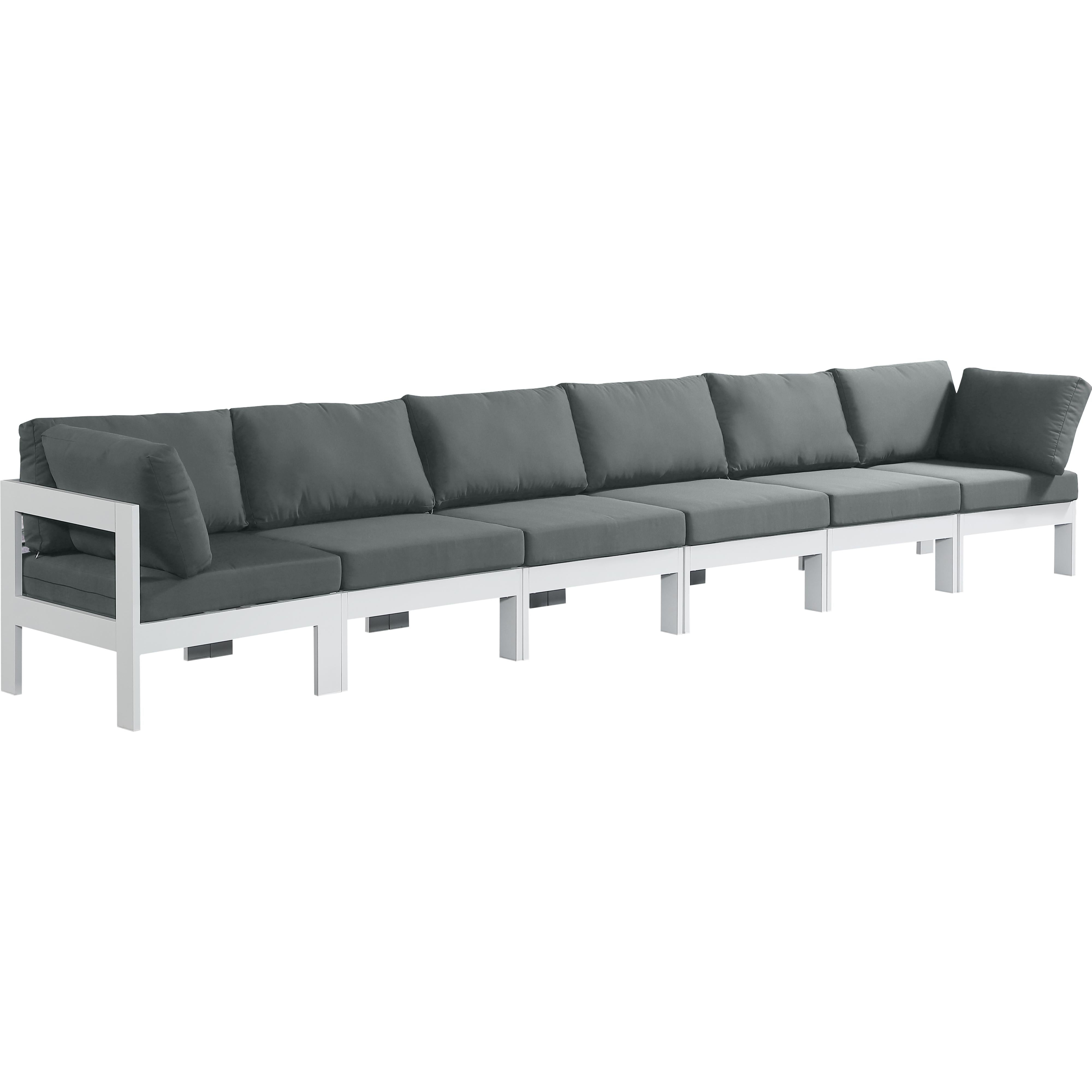 Meridian Nizuc Grey Water Resistant Fabric Outdoor Patio Modular Sofa