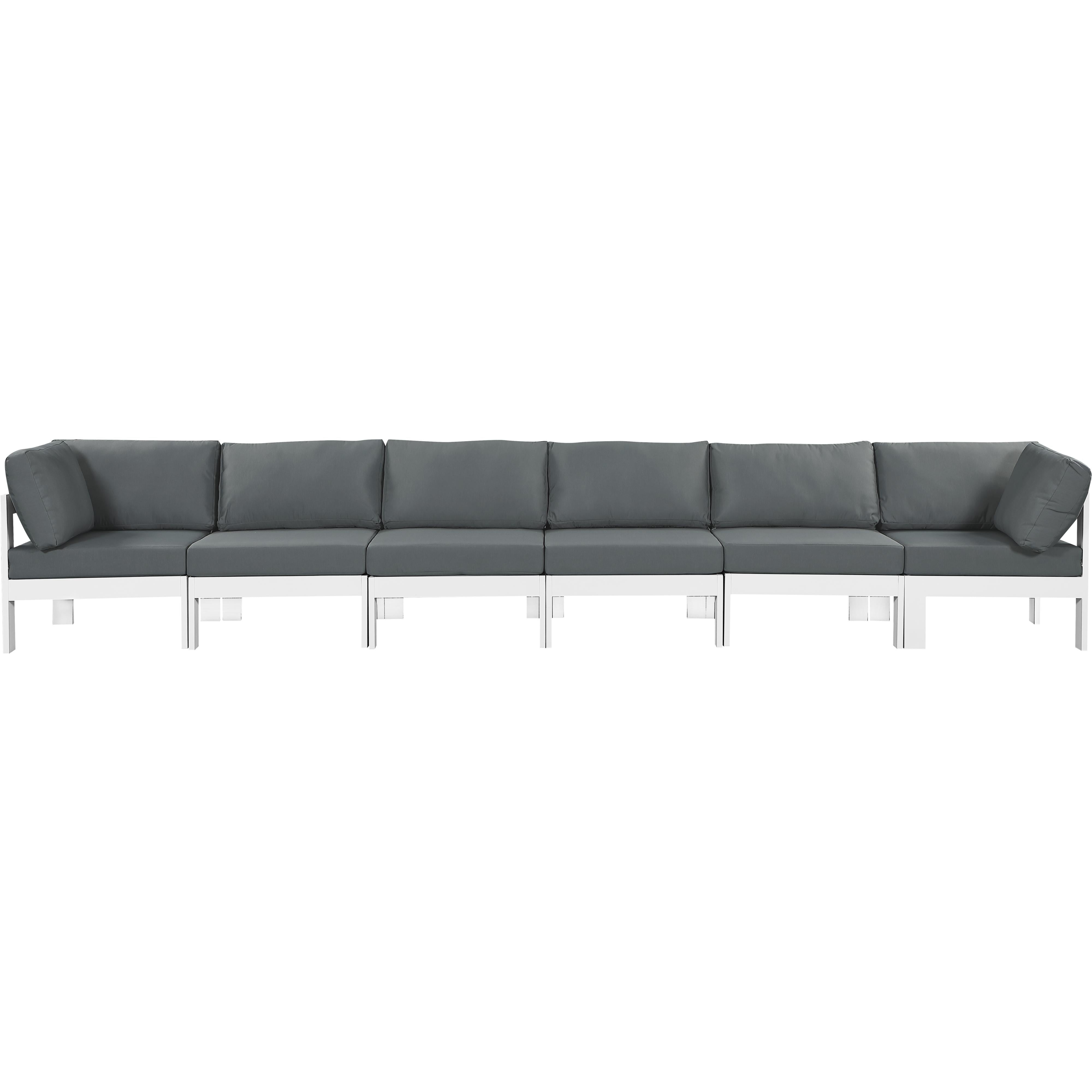 Meridian Nizuc Grey Water Resistant Fabric Outdoor Patio Modular Sofa
