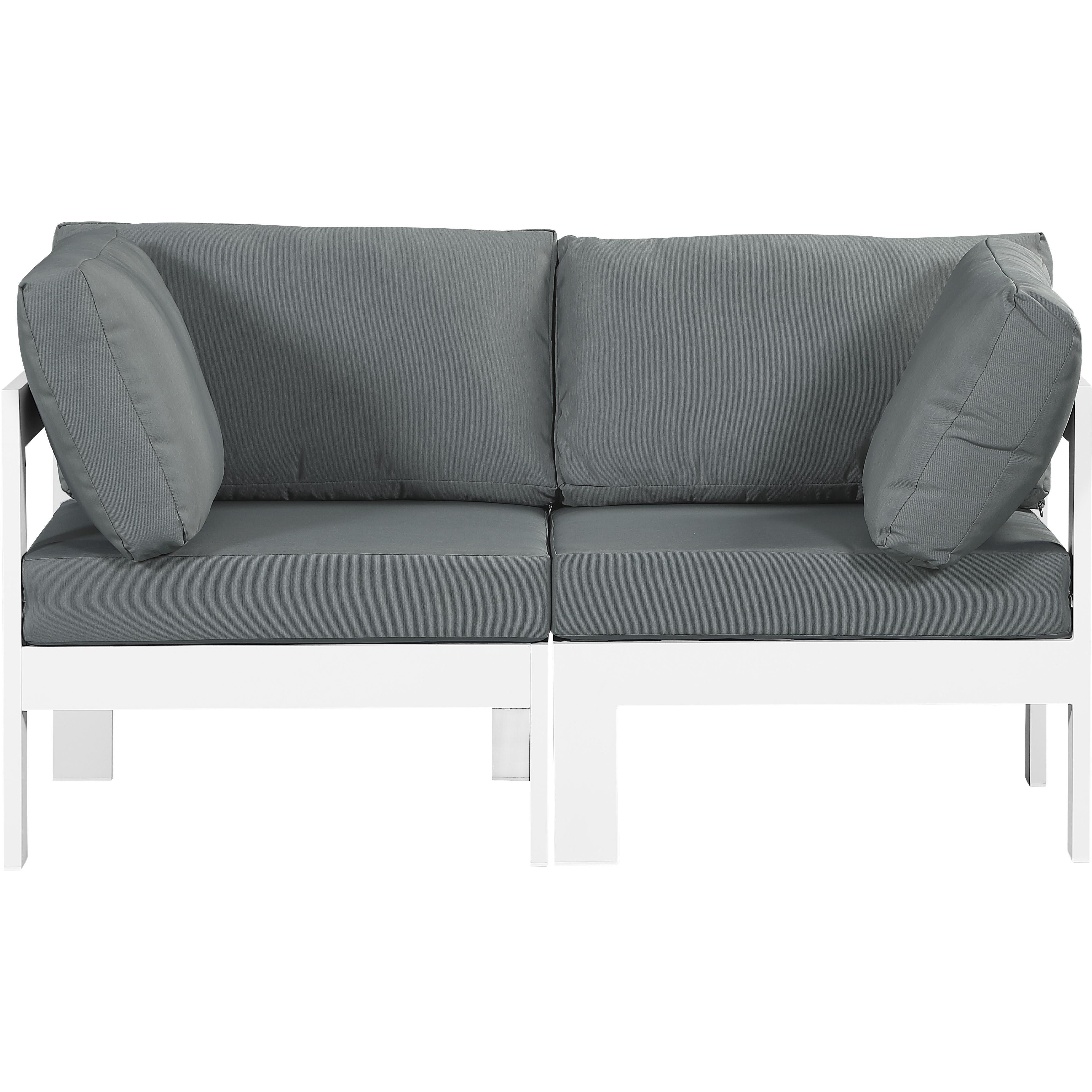 Meridian Nizuc Grey Water Resistant Fabric Outdoor Patio Modular Sofa