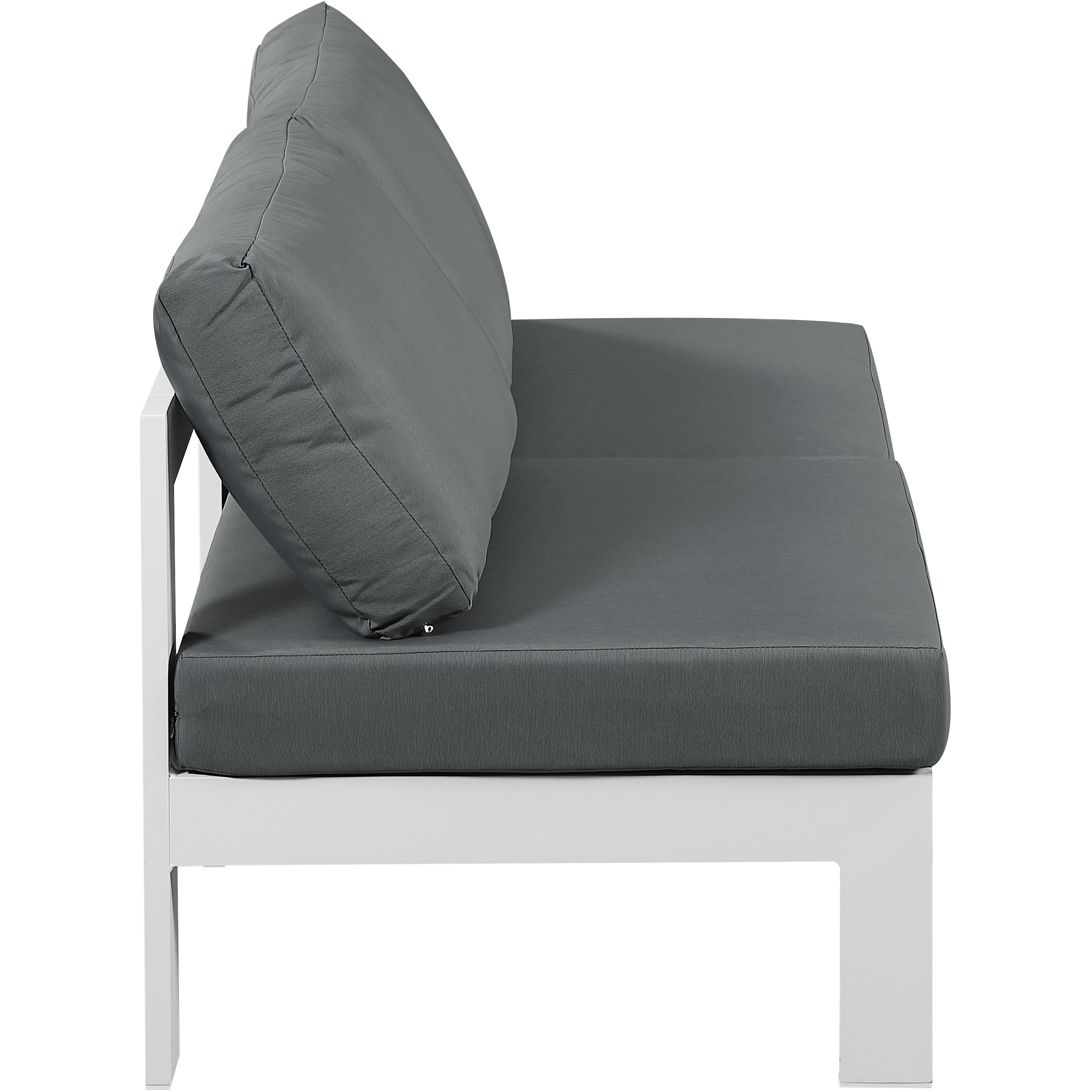 Meridian Nizuc Grey Water Resistant Fabric Outdoor Patio Modular Sofa