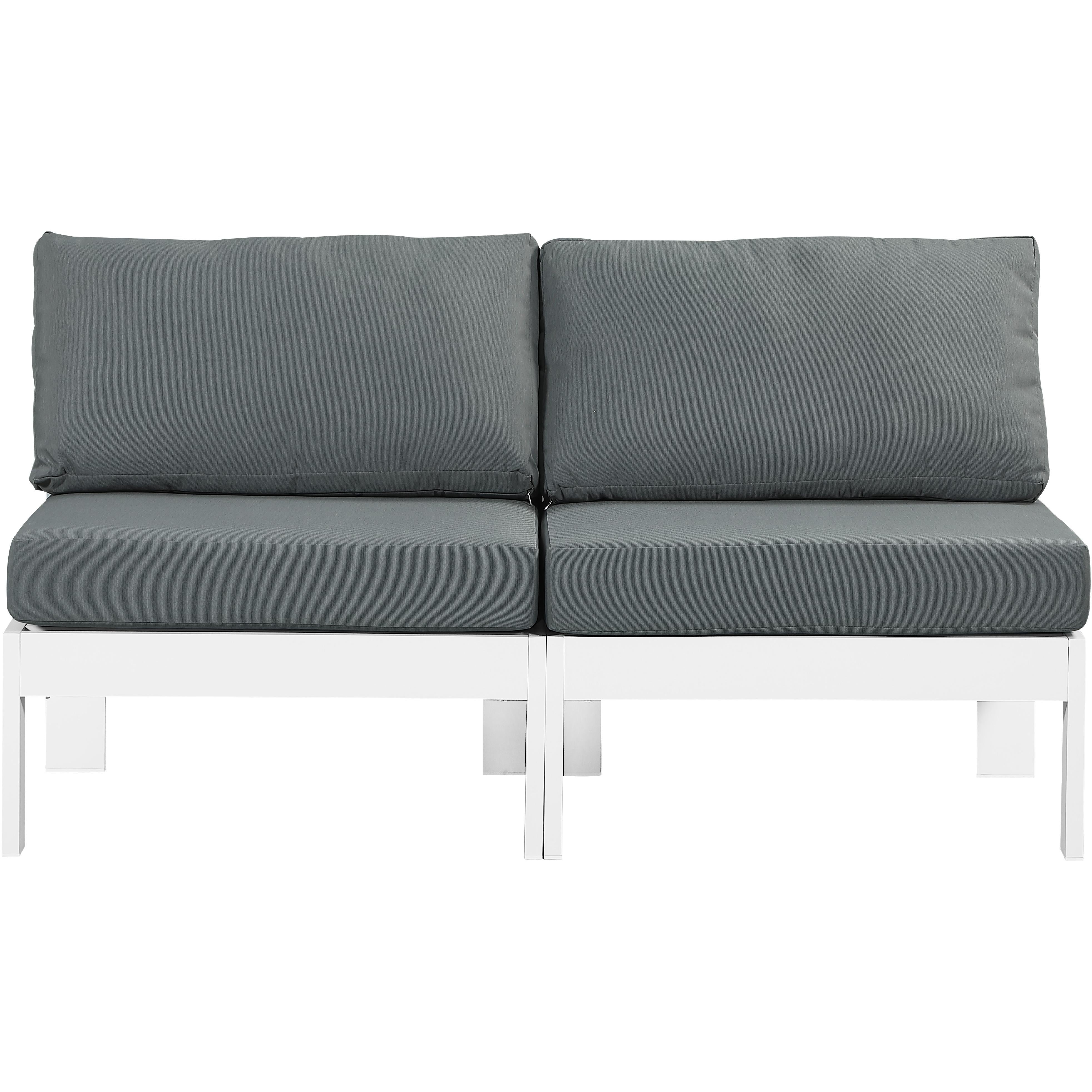 Meridian Nizuc Grey Water Resistant Fabric Outdoor Patio Modular Sofa