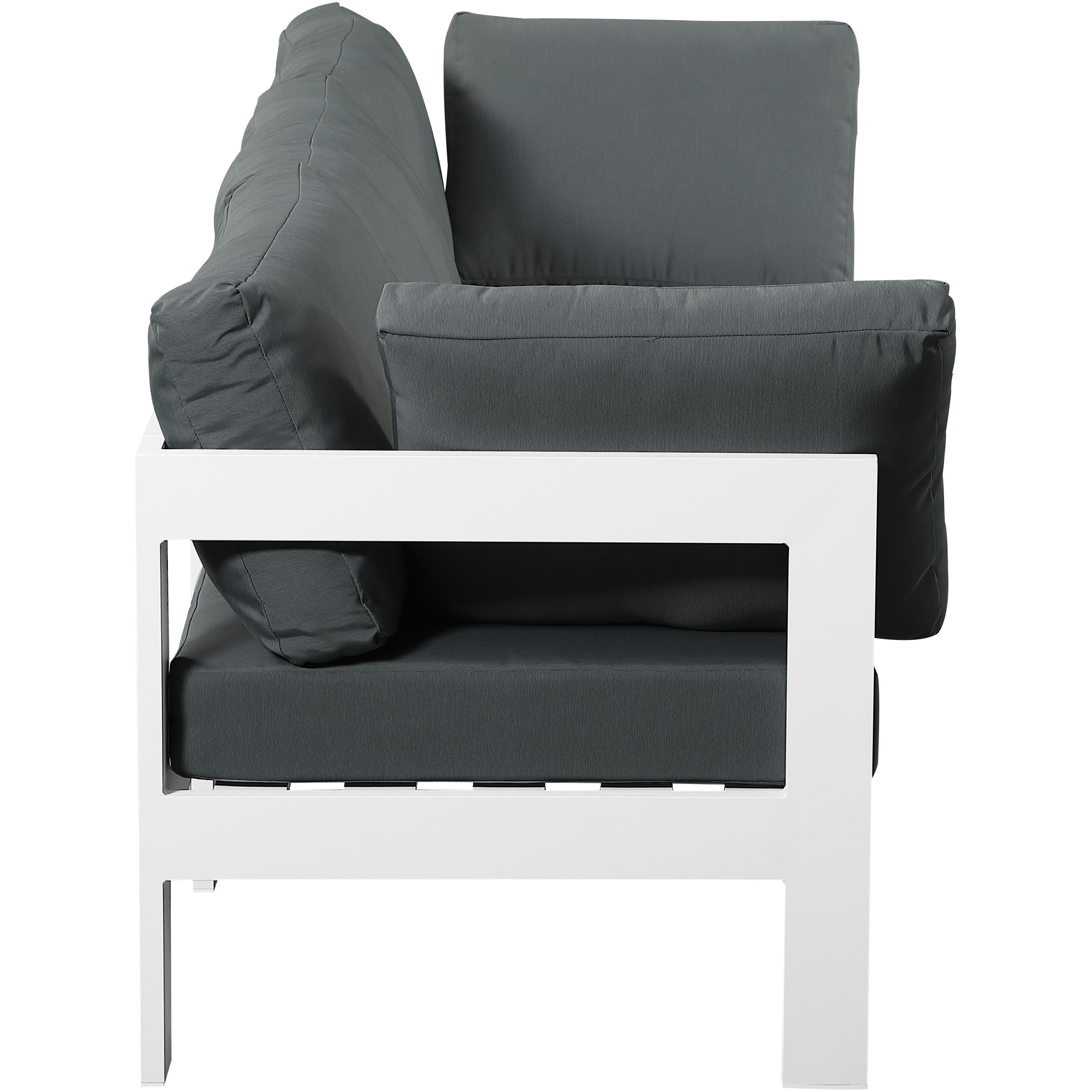 Meridian Nizuc Grey Water Resistant Fabric Outdoor Patio Modular Sofa