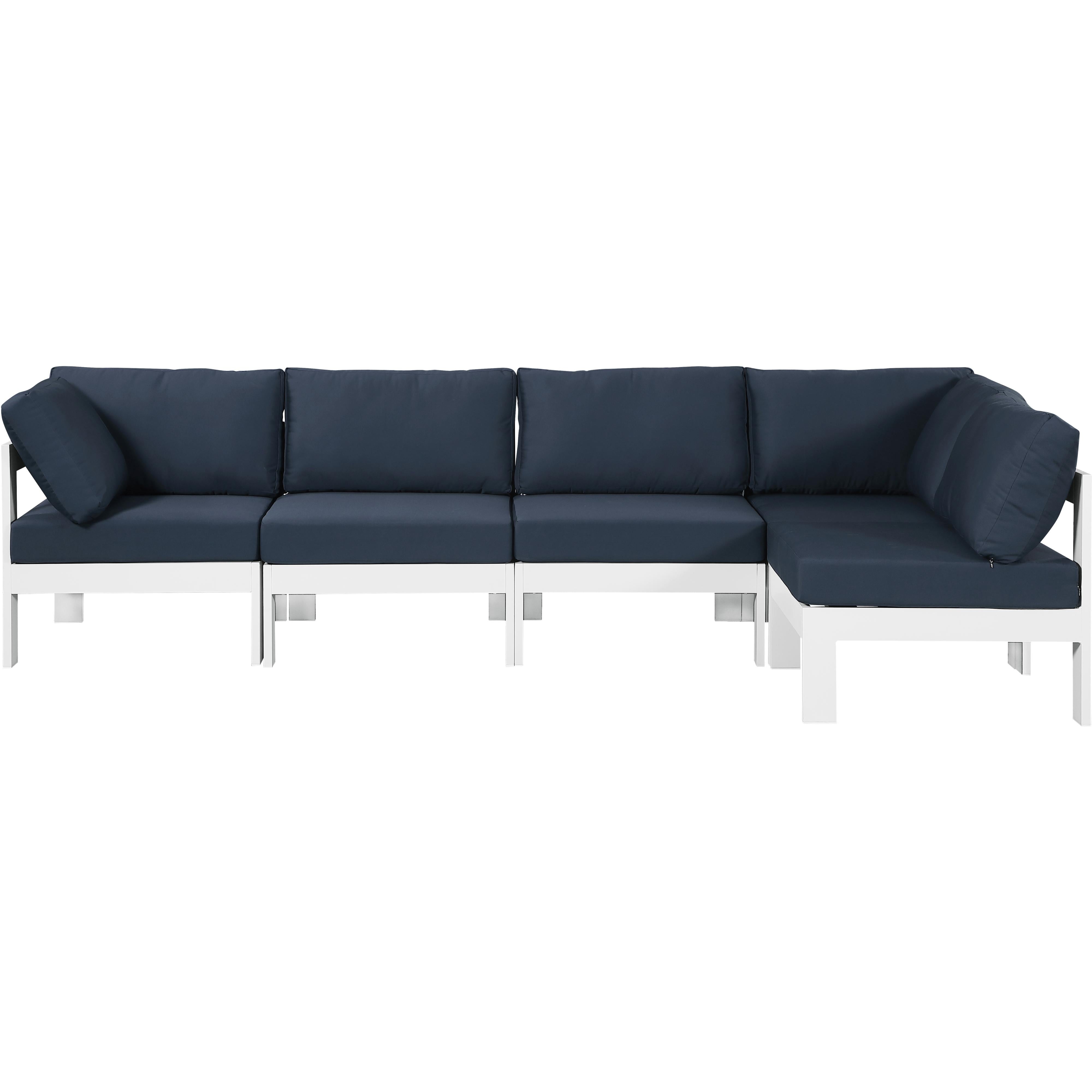 Meridian Nizuc Navy Water Resistant Fabric Outdoor Patio Modular Sectional