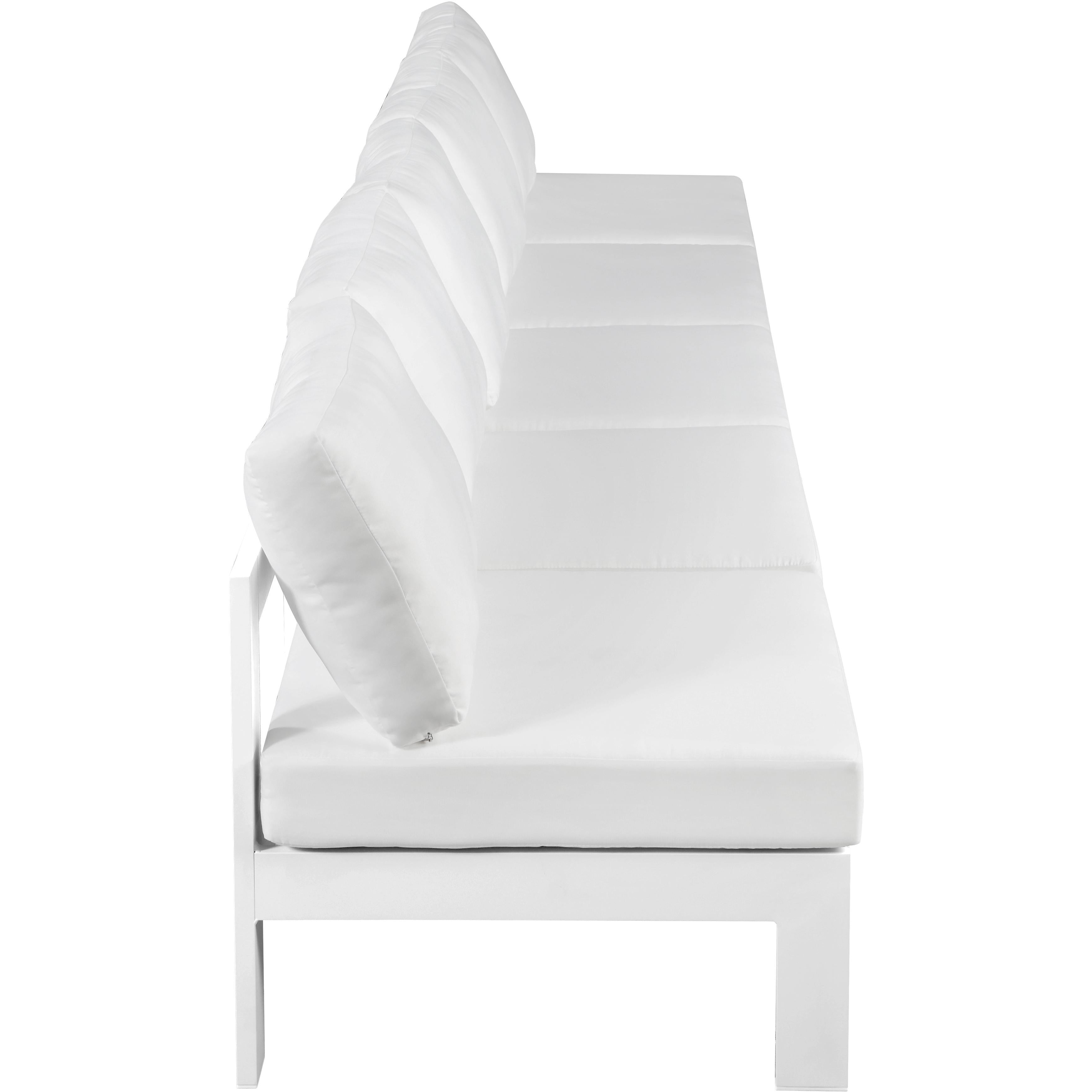 Meridian Nizuc White Water Resistant Fabric Outdoor Patio Modular Sofa