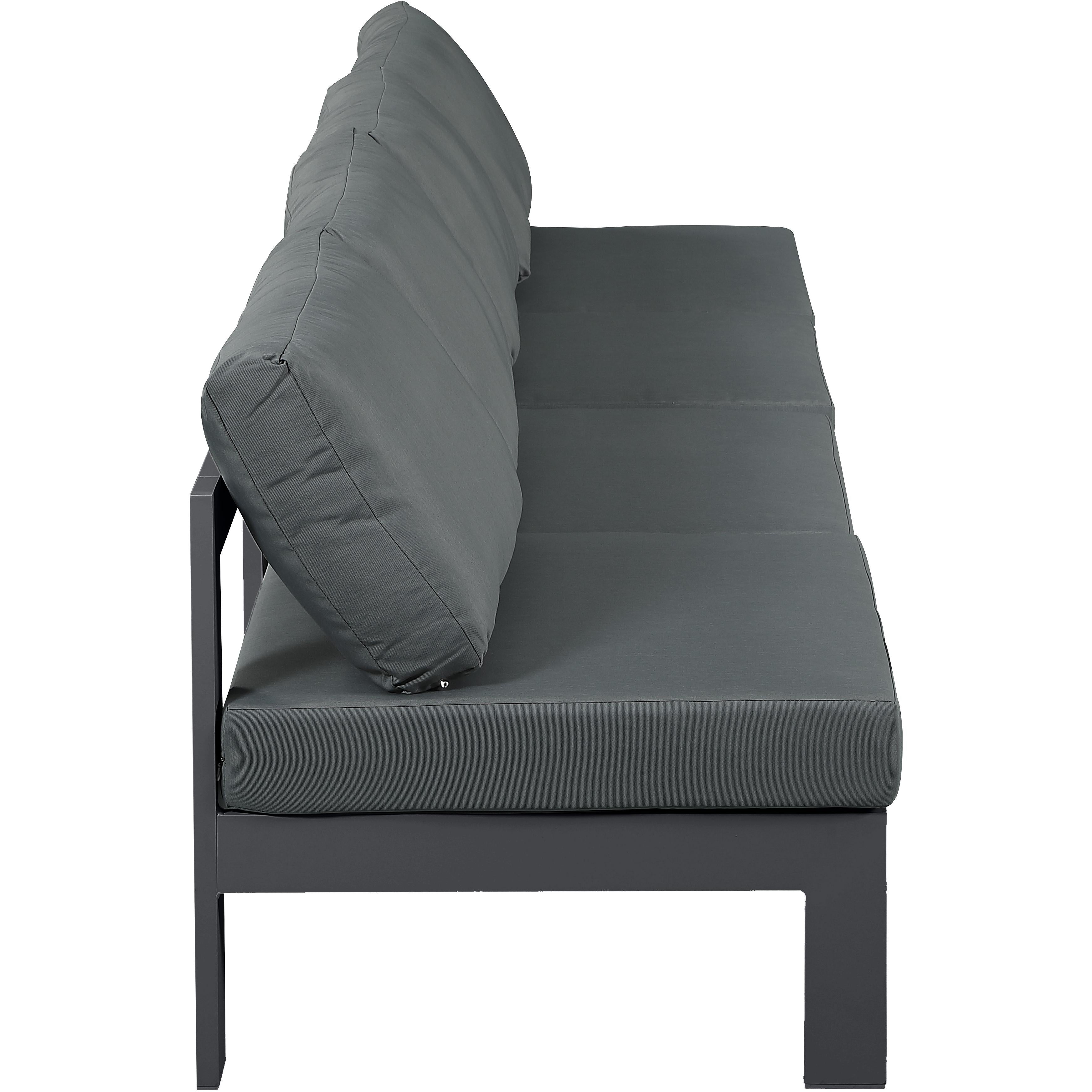 Meridian Nizuc Grey Water Resistant Fabric Outdoor Patio Modular Sofa