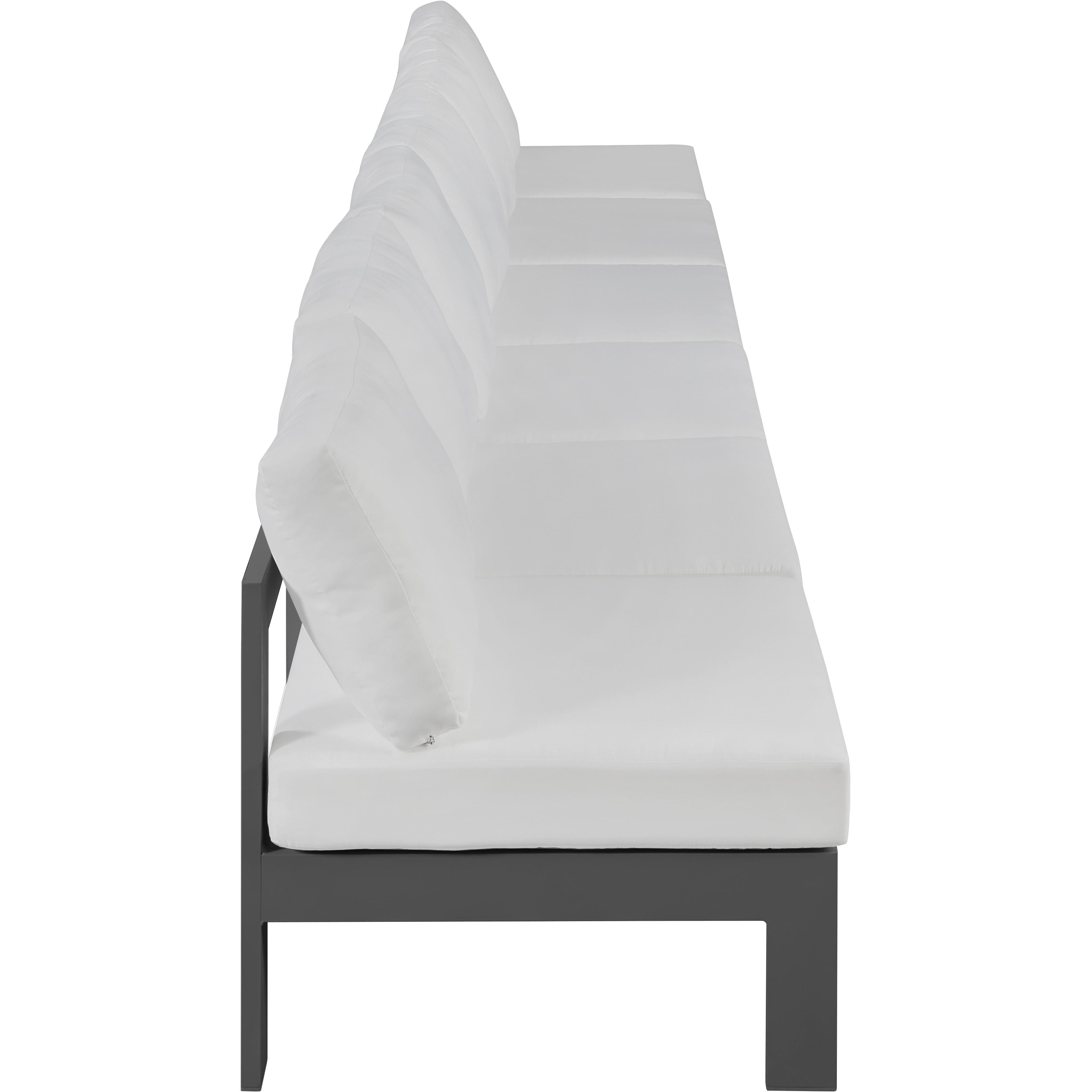 Meridian Nizuc White Water Resistant Fabric Outdoor Patio Modular Sofa