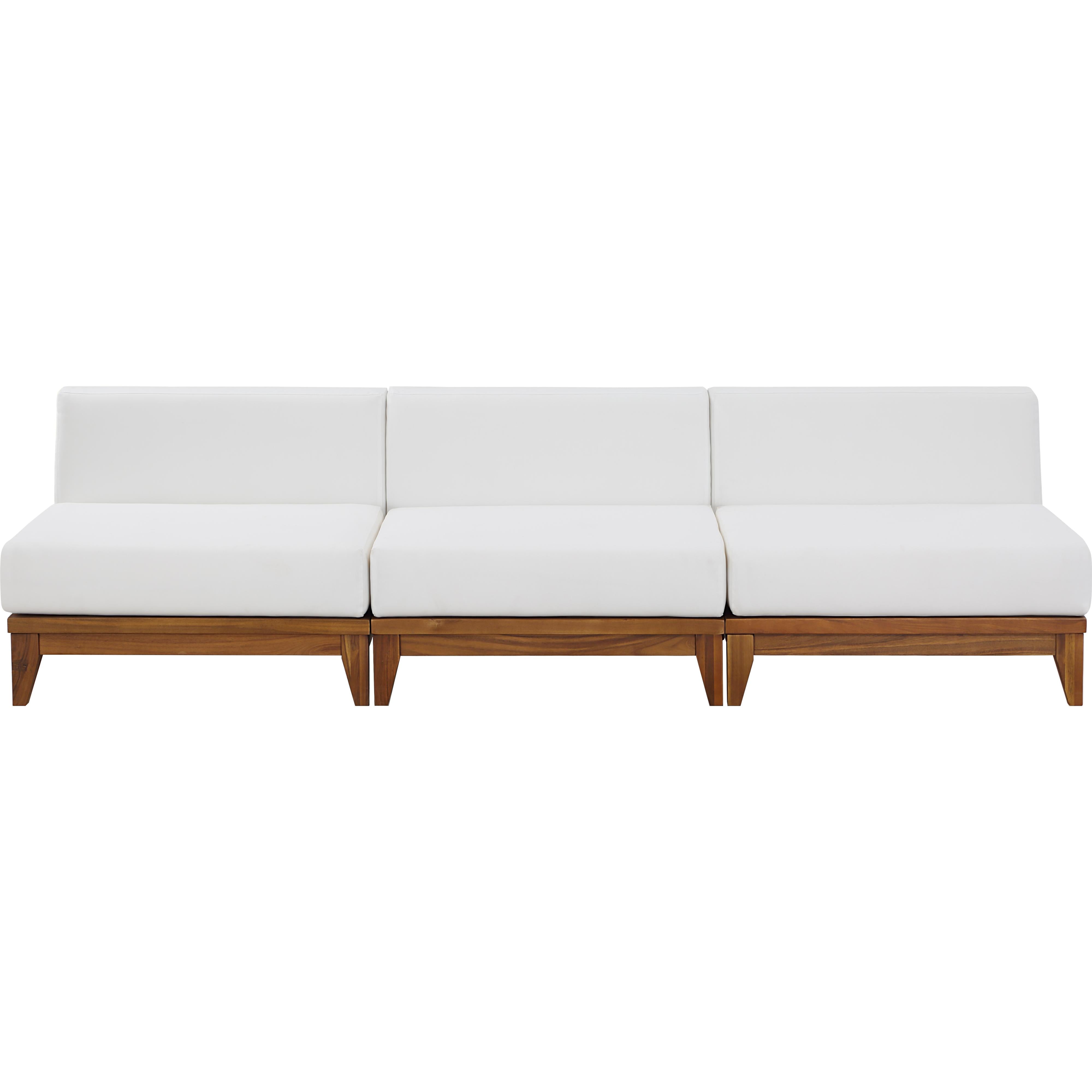 Meridian Rio Off White Water Resistant Fabric Outdoor Patio Modular Sofa
