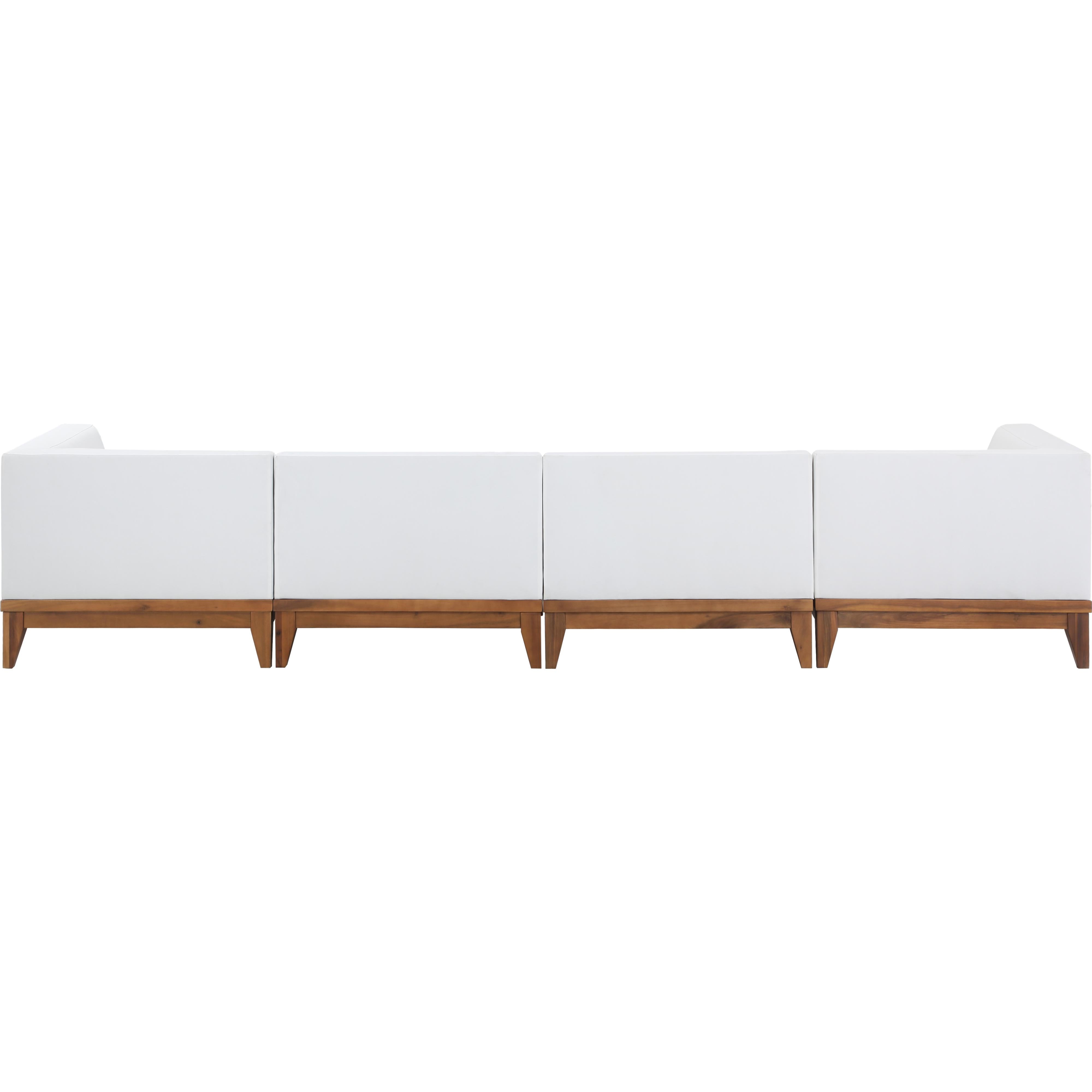 Meridian Rio Off White Water Resistant Fabric Outdoor Patio Modular Sofa
