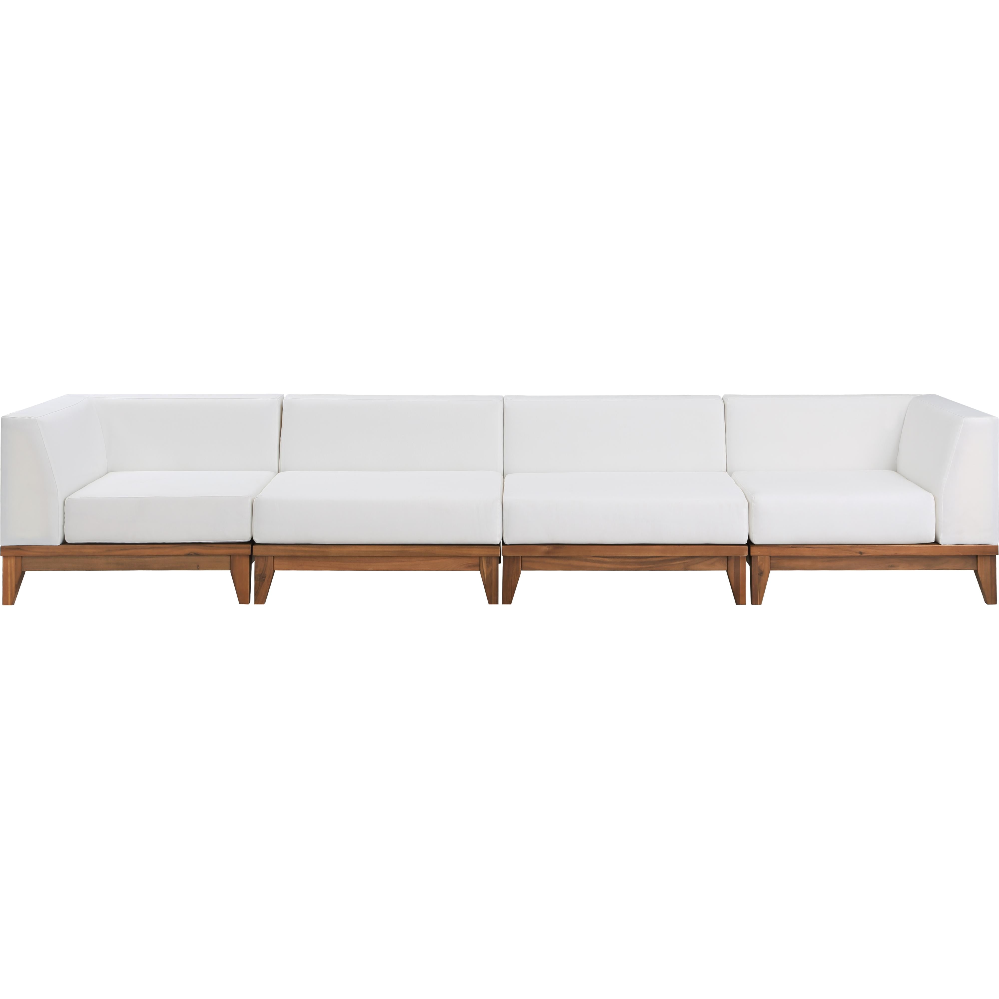 Meridian Rio Off White Water Resistant Fabric Outdoor Patio Modular Sofa