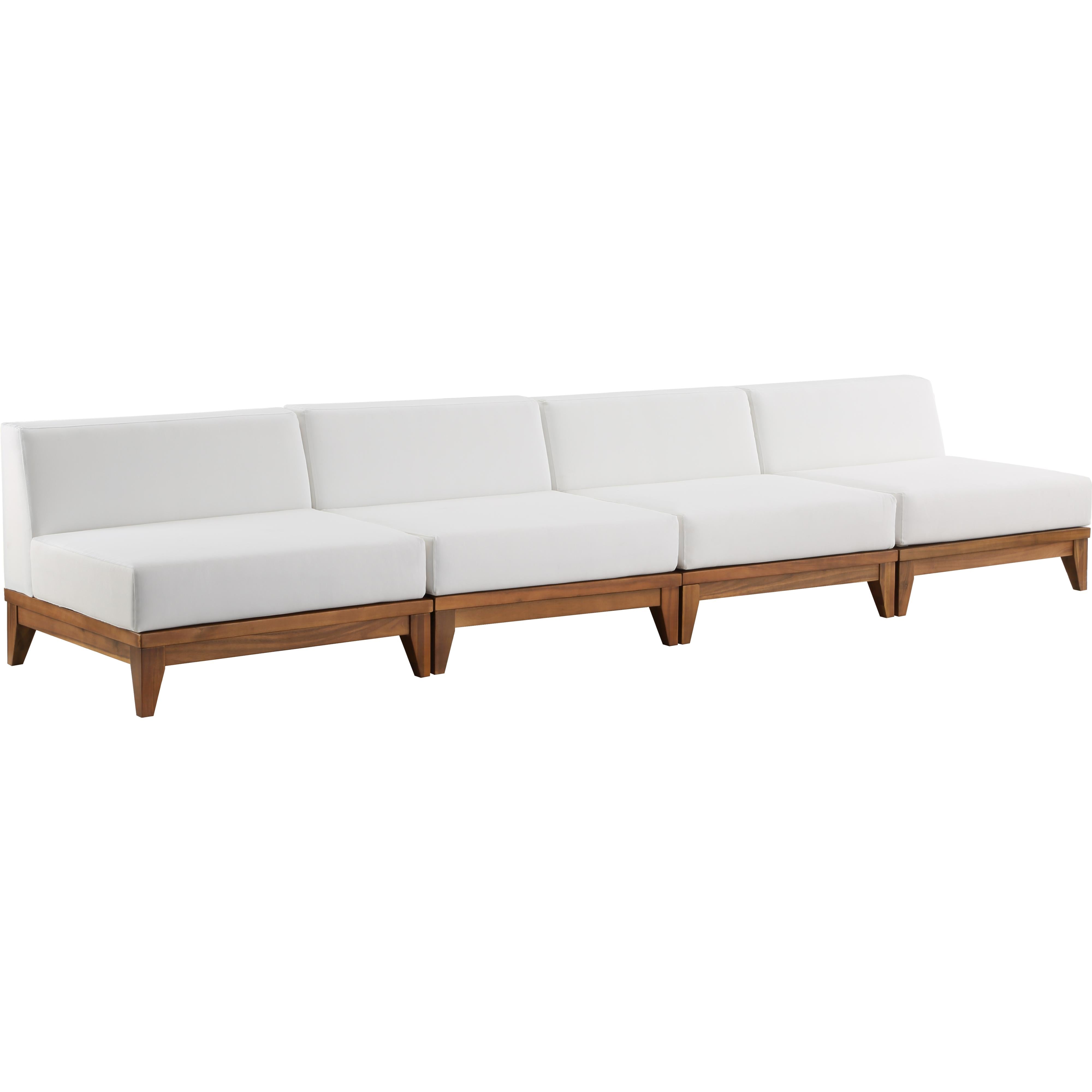 Meridian Rio Off White Water Resistant Fabric Outdoor Patio Modular Sofa