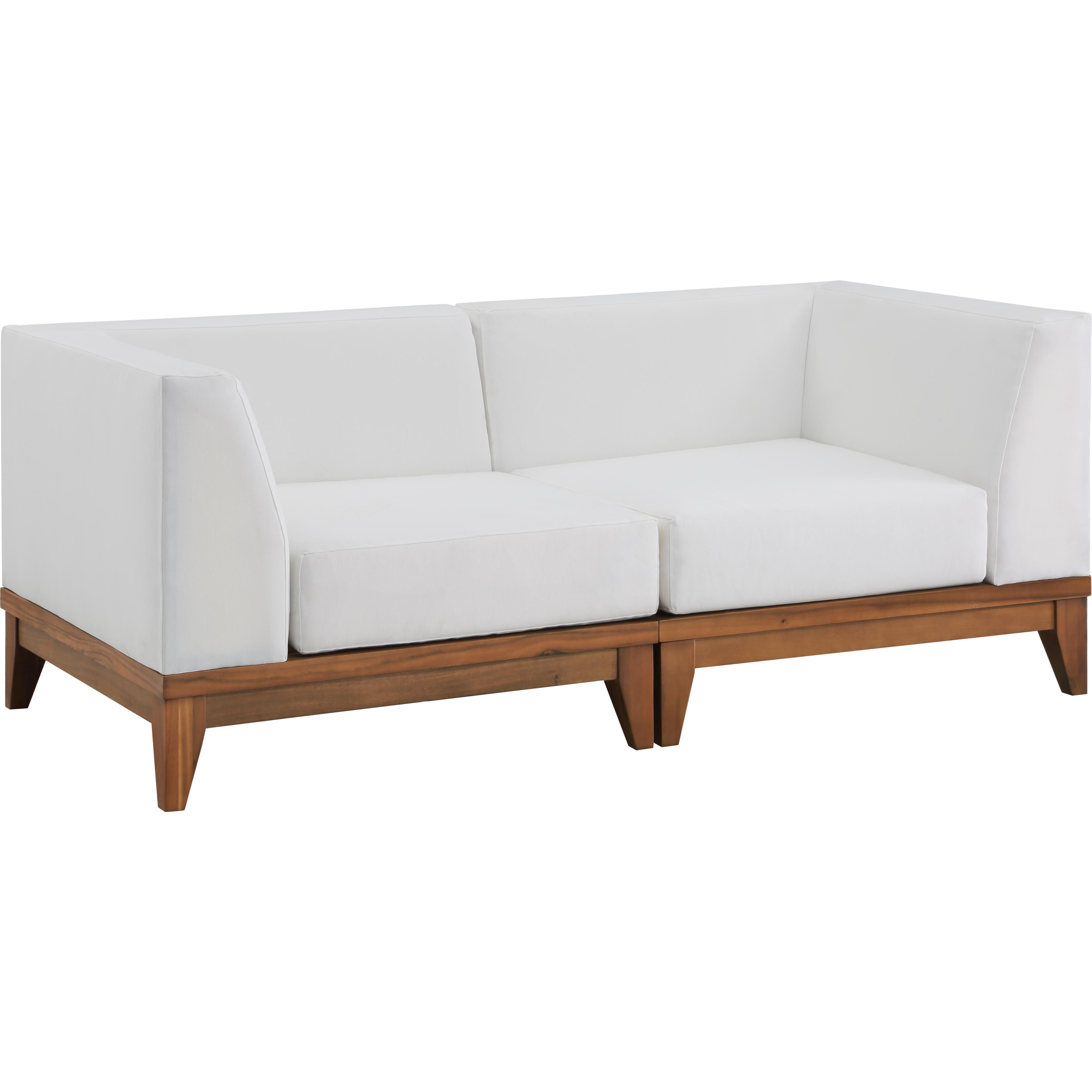 Meridian Rio Off White Water Resistant Fabric Outdoor Patio Modular Sofa