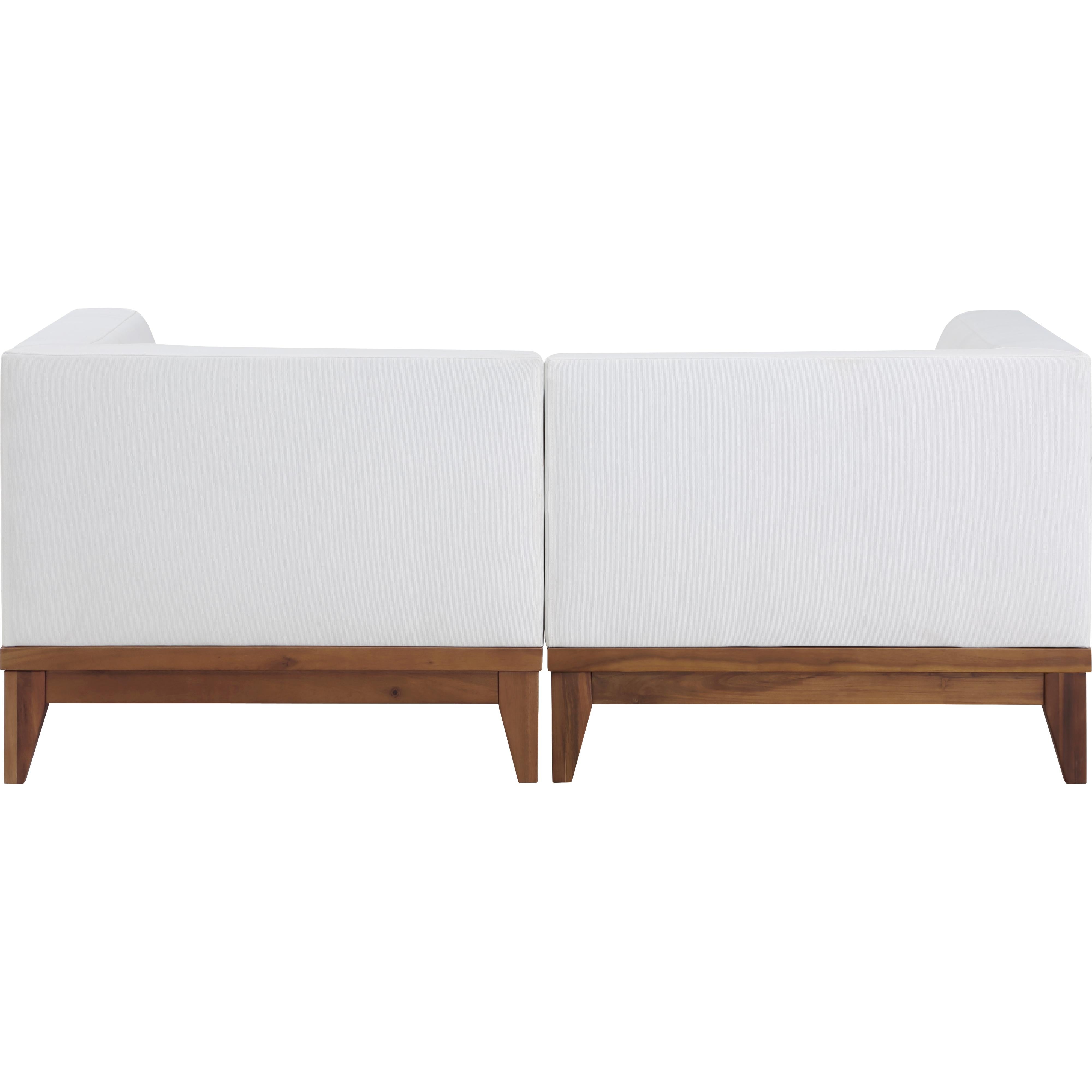 Meridian Rio Off White Water Resistant Fabric Outdoor Patio Modular Sofa