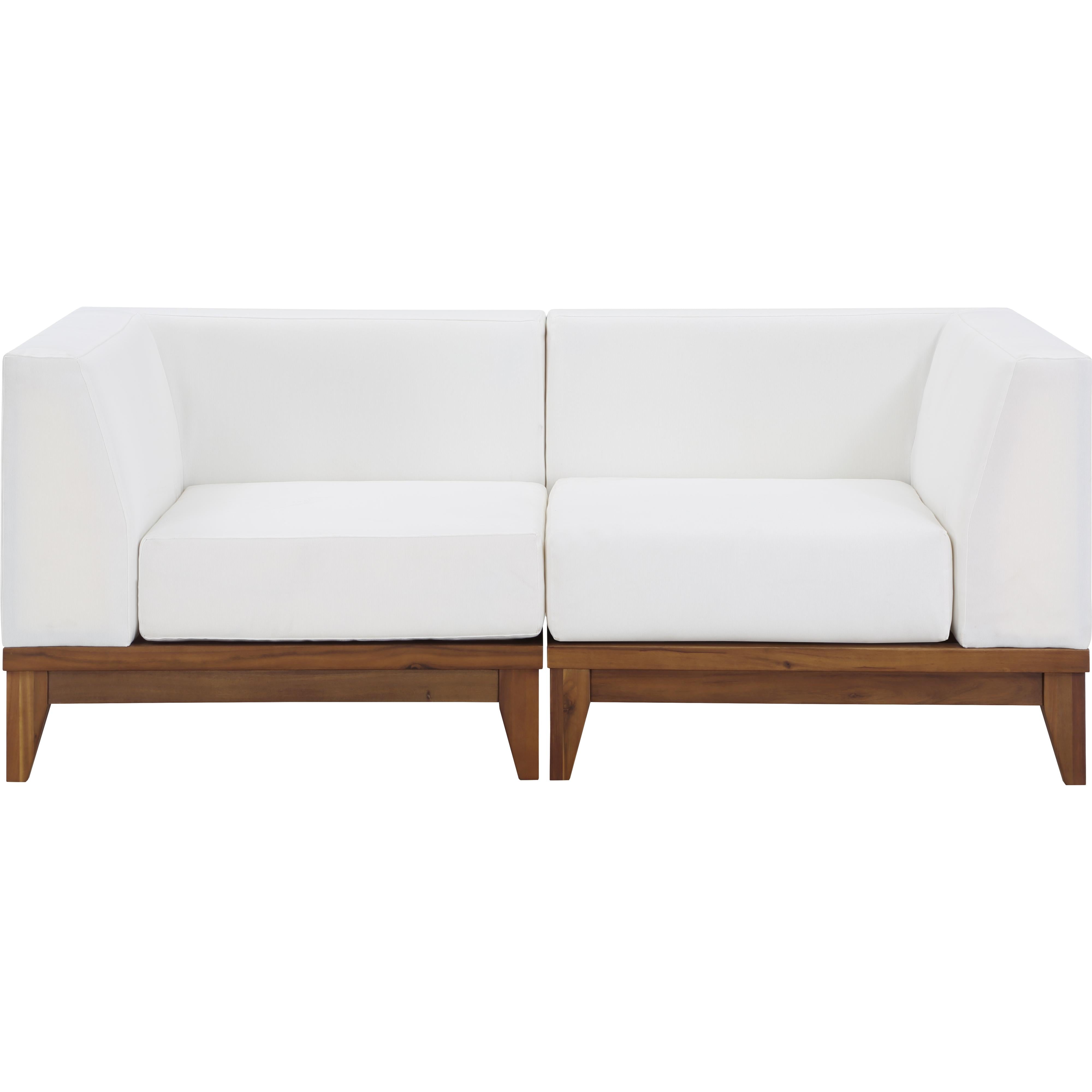 Meridian Rio Off White Water Resistant Fabric Outdoor Patio Modular Sofa