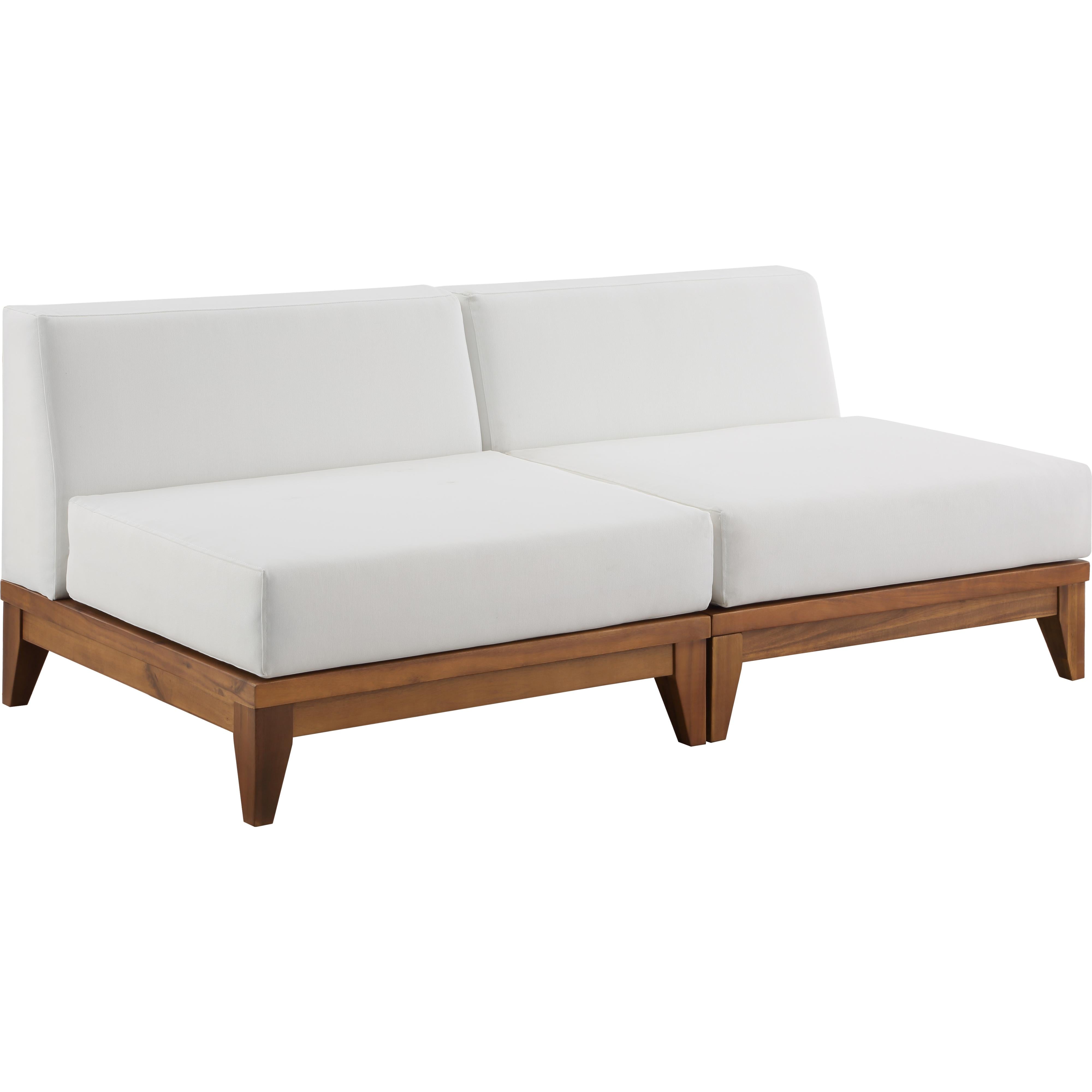 Meridian Rio Off White Water Resistant Fabric Outdoor Patio Modular Sofa