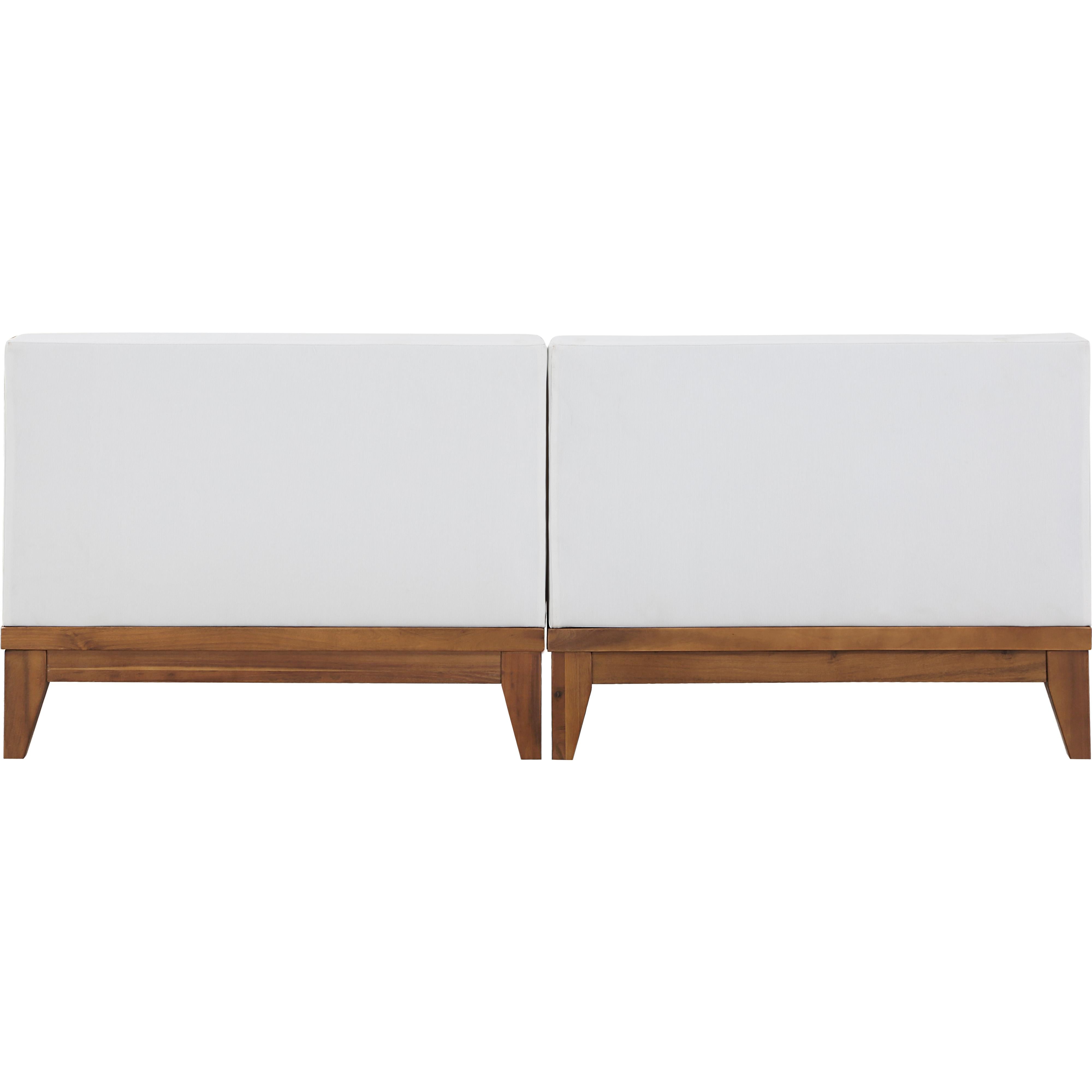 Meridian Rio Off White Water Resistant Fabric Outdoor Patio Modular Sofa