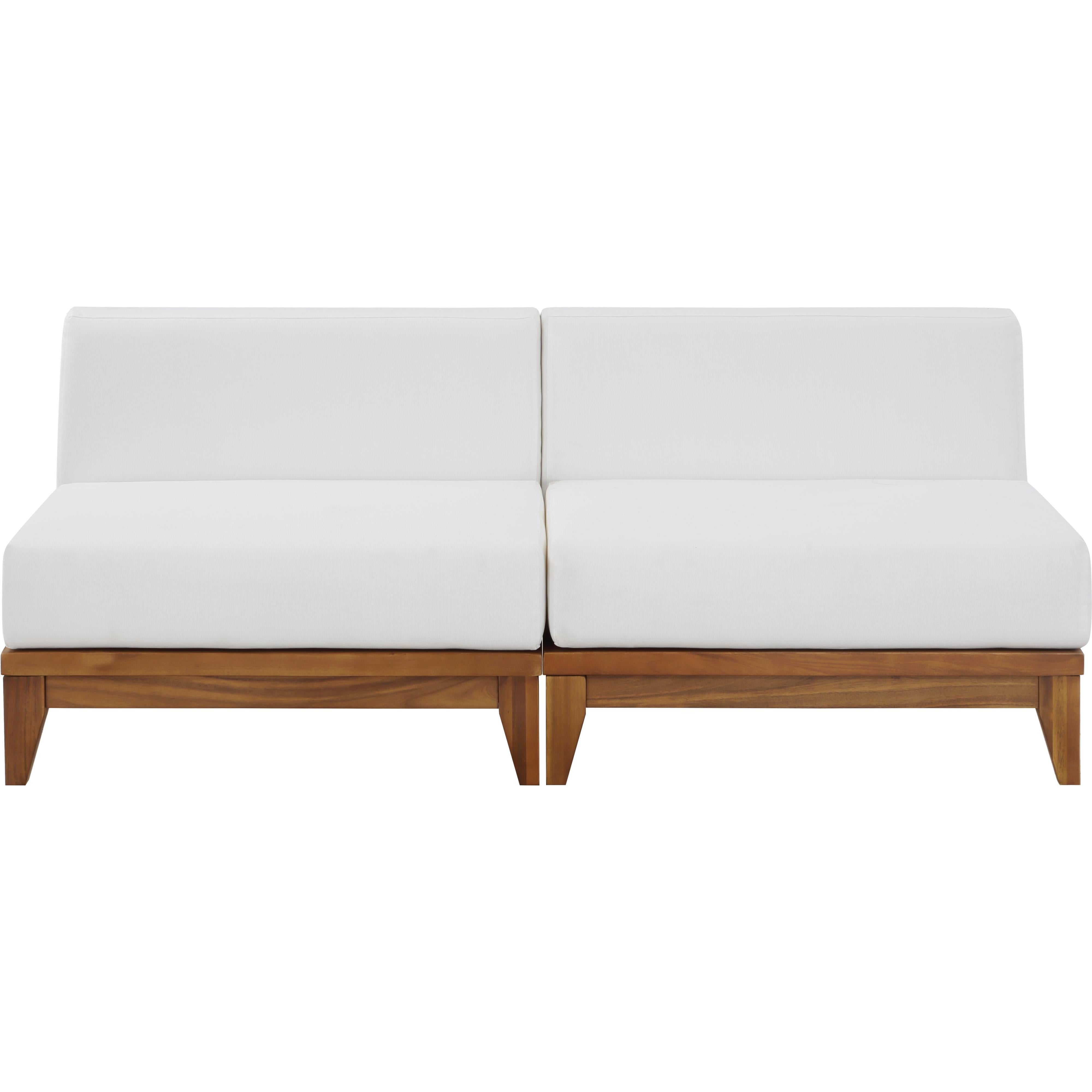 Meridian Rio Off White Water Resistant Fabric Outdoor Patio Modular Sofa