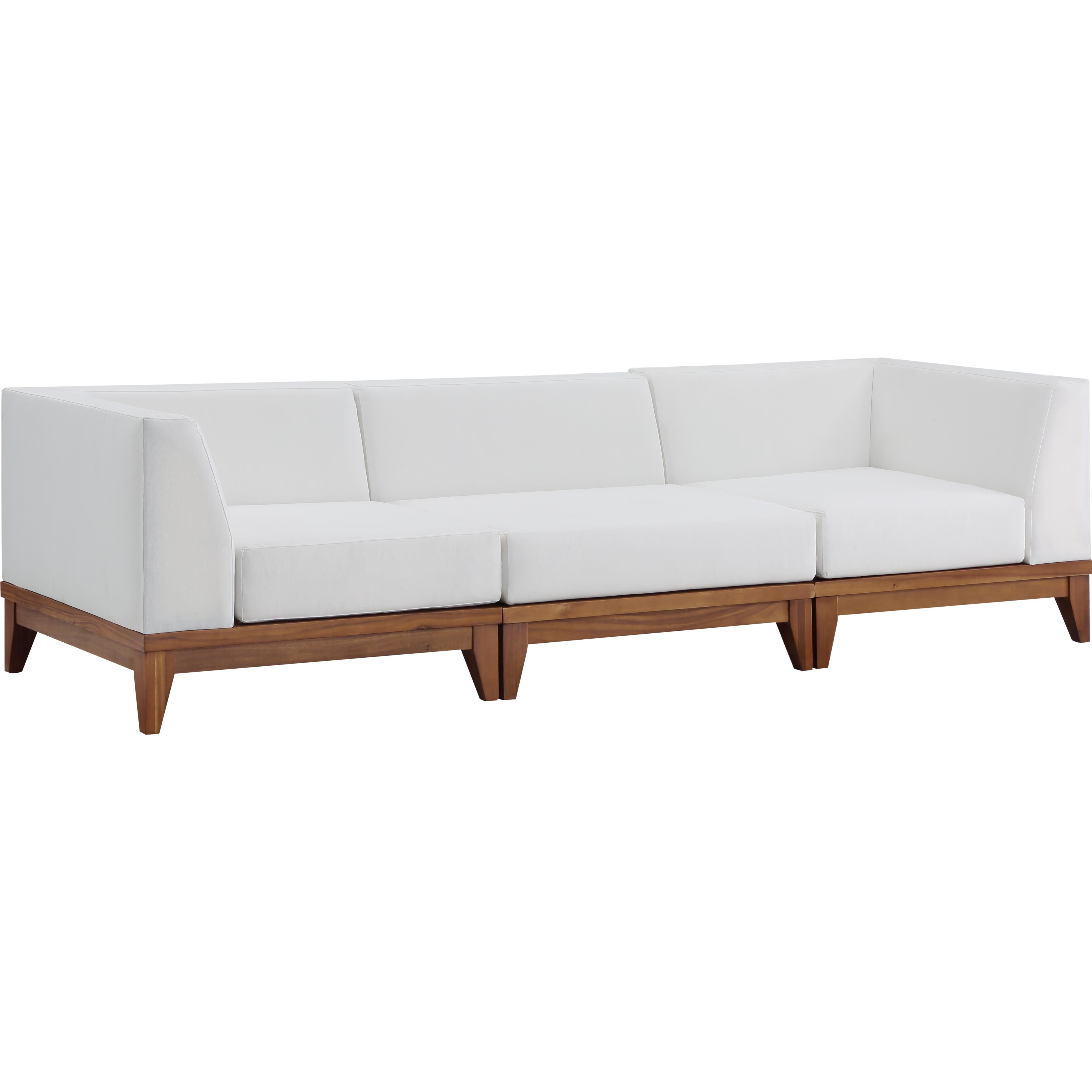 Meridian Rio Off White Water Resistant Fabric Outdoor Patio Modular Sofa