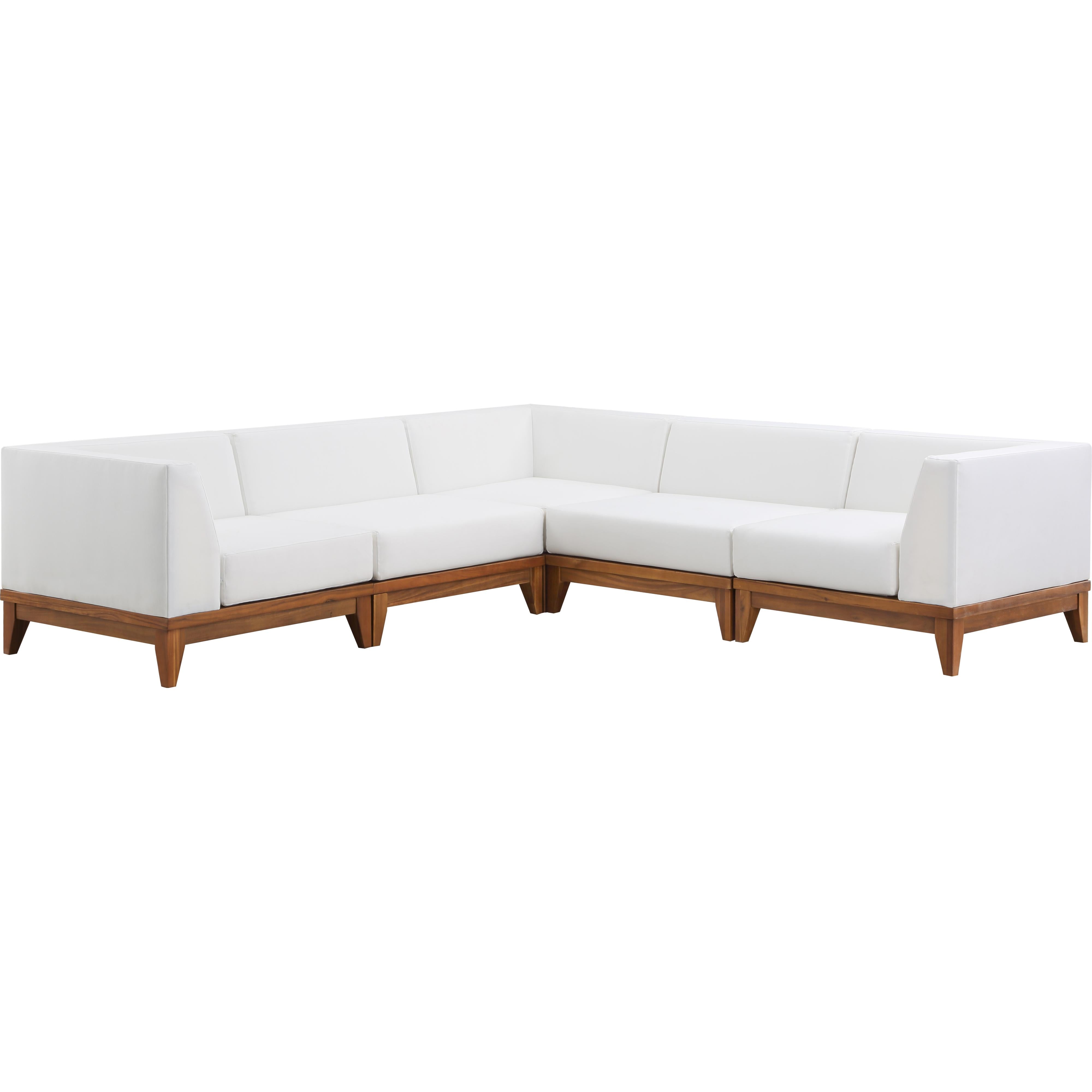 Meridian Rio Off White Water Resistant Fabric Outdoor Patio Modular Sectional