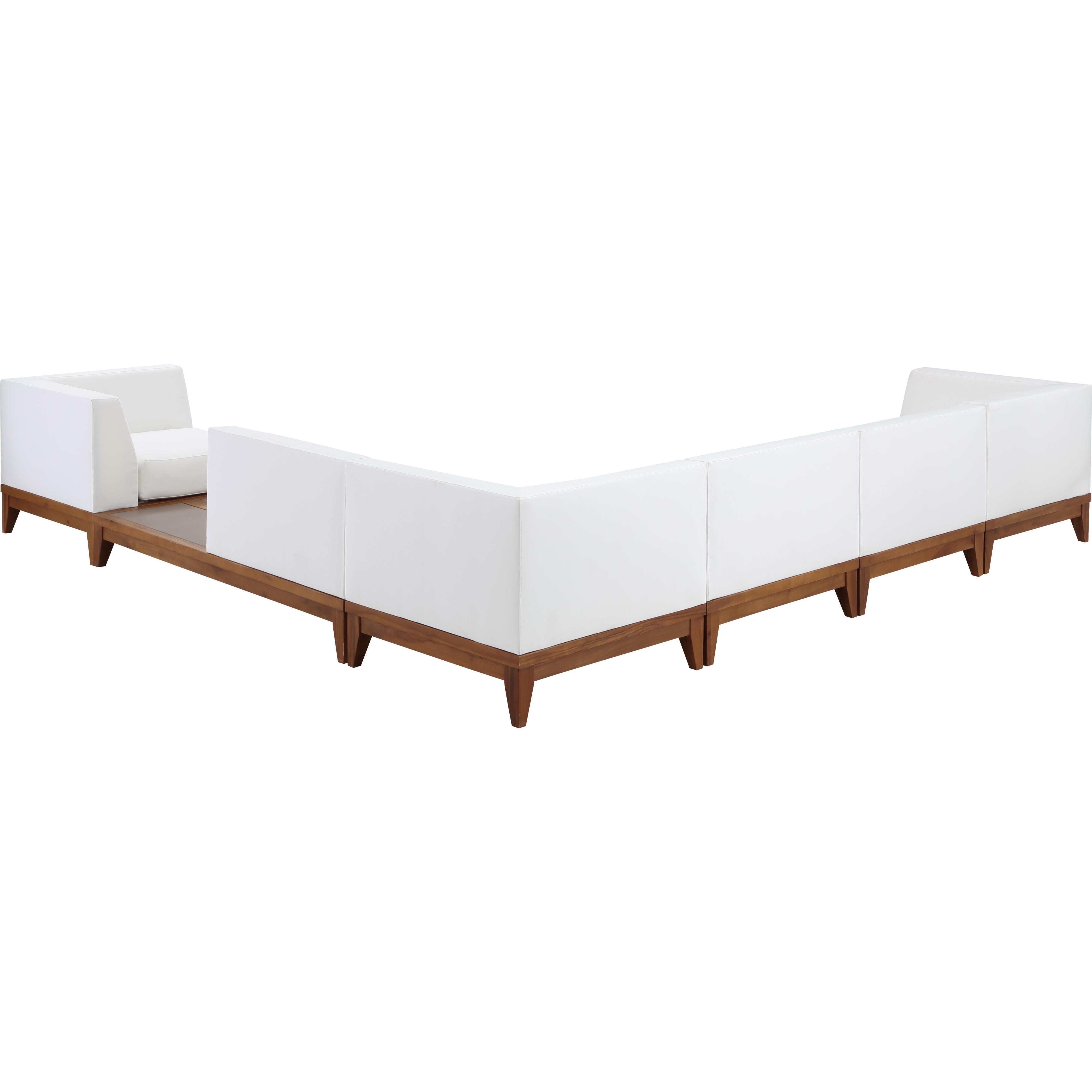 Meridian Rio Off White Water Resistant Fabric Outdoor Patio Modular Sectional