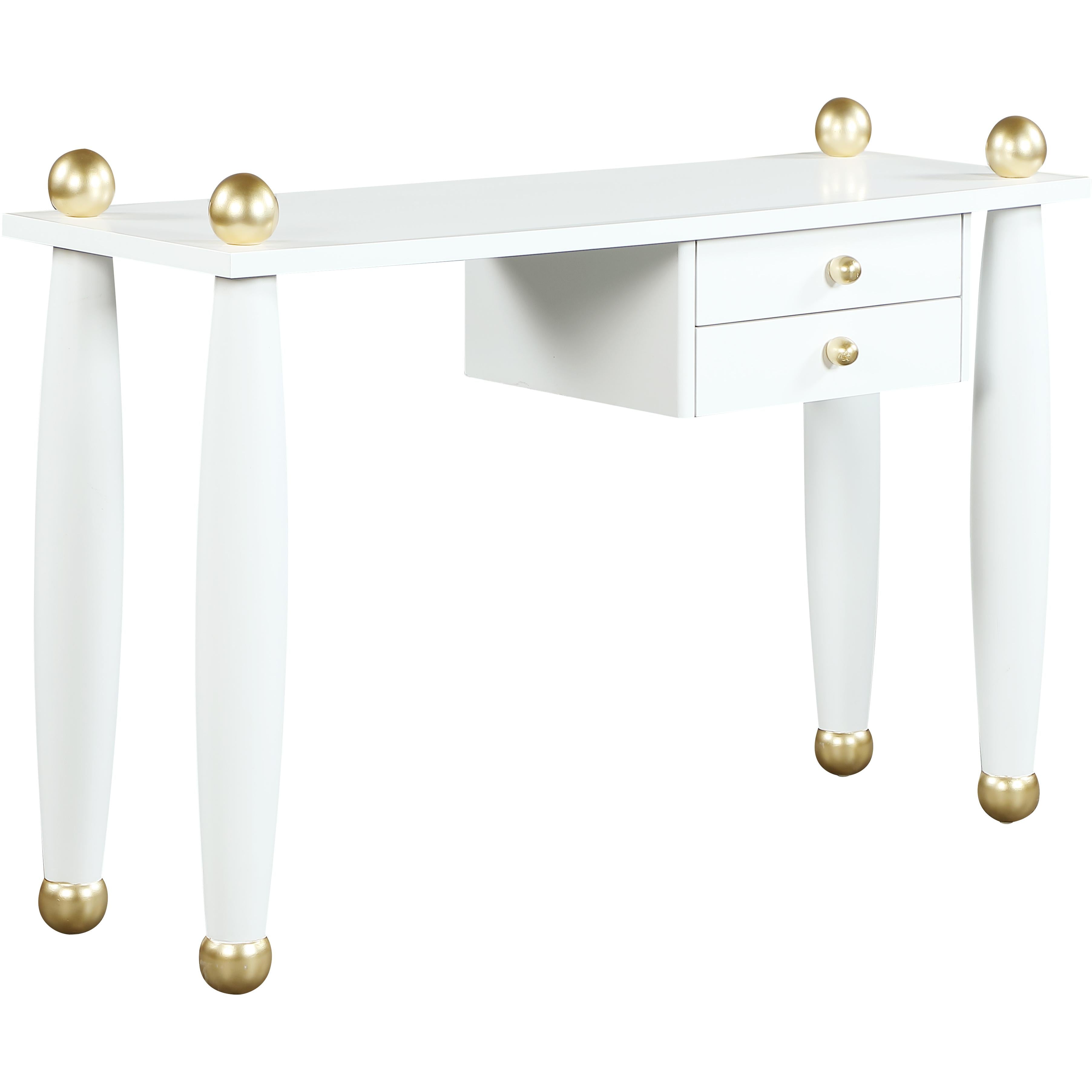 Meridian Etro White / Gold Desk/Console