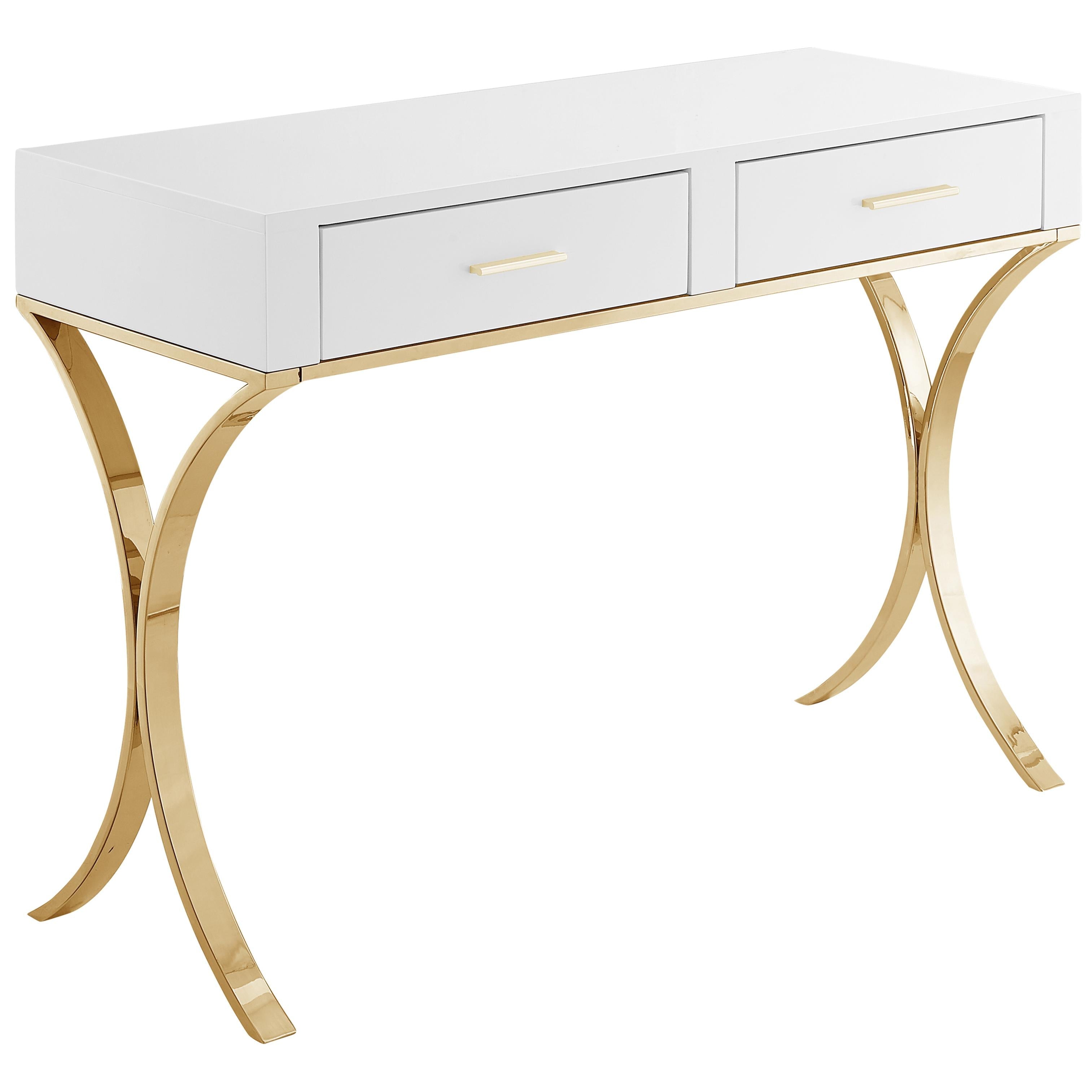 Meridian Monroe Gold Vanity / Desk / Console