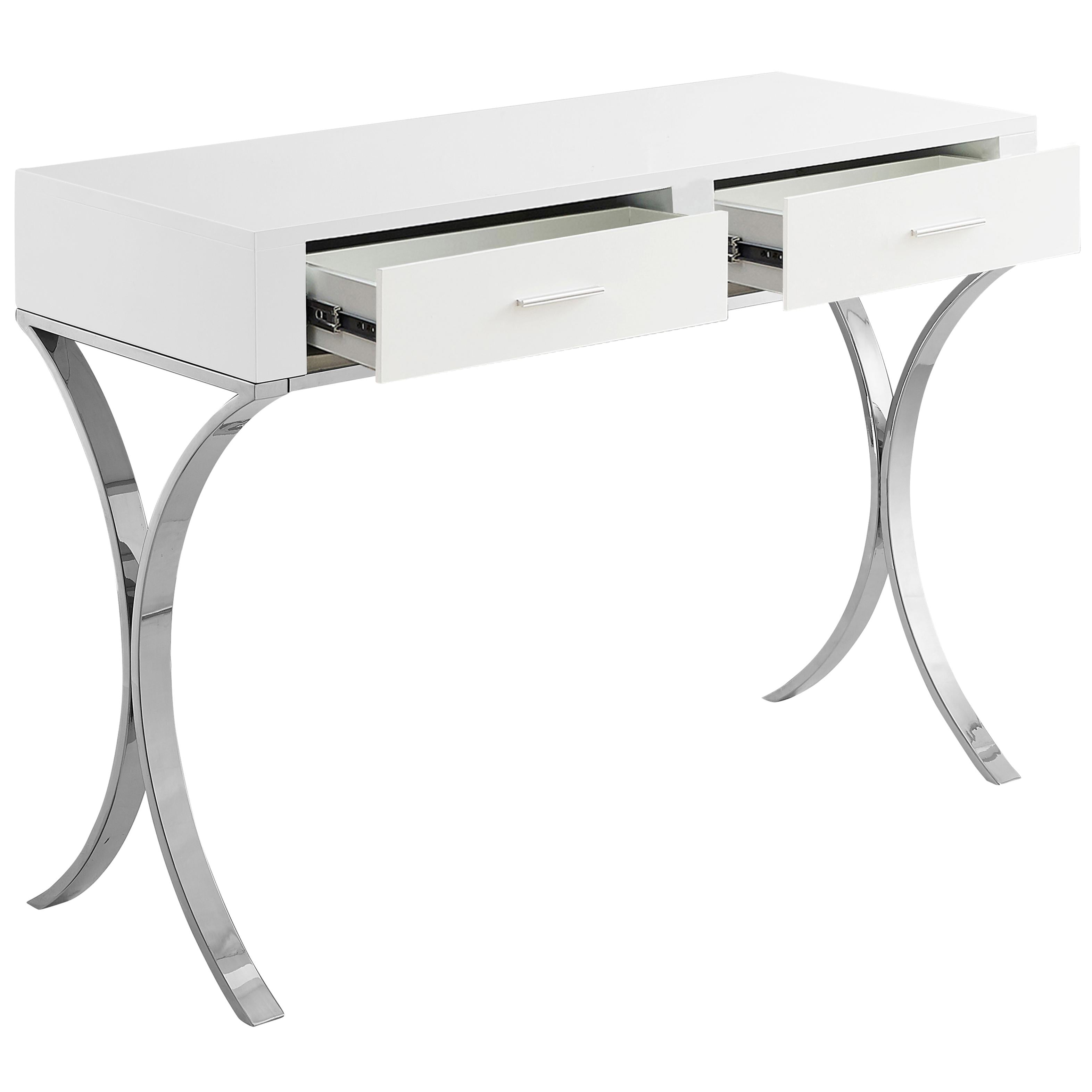 Meridian Monroe Chrome Vanity / Desk / Console