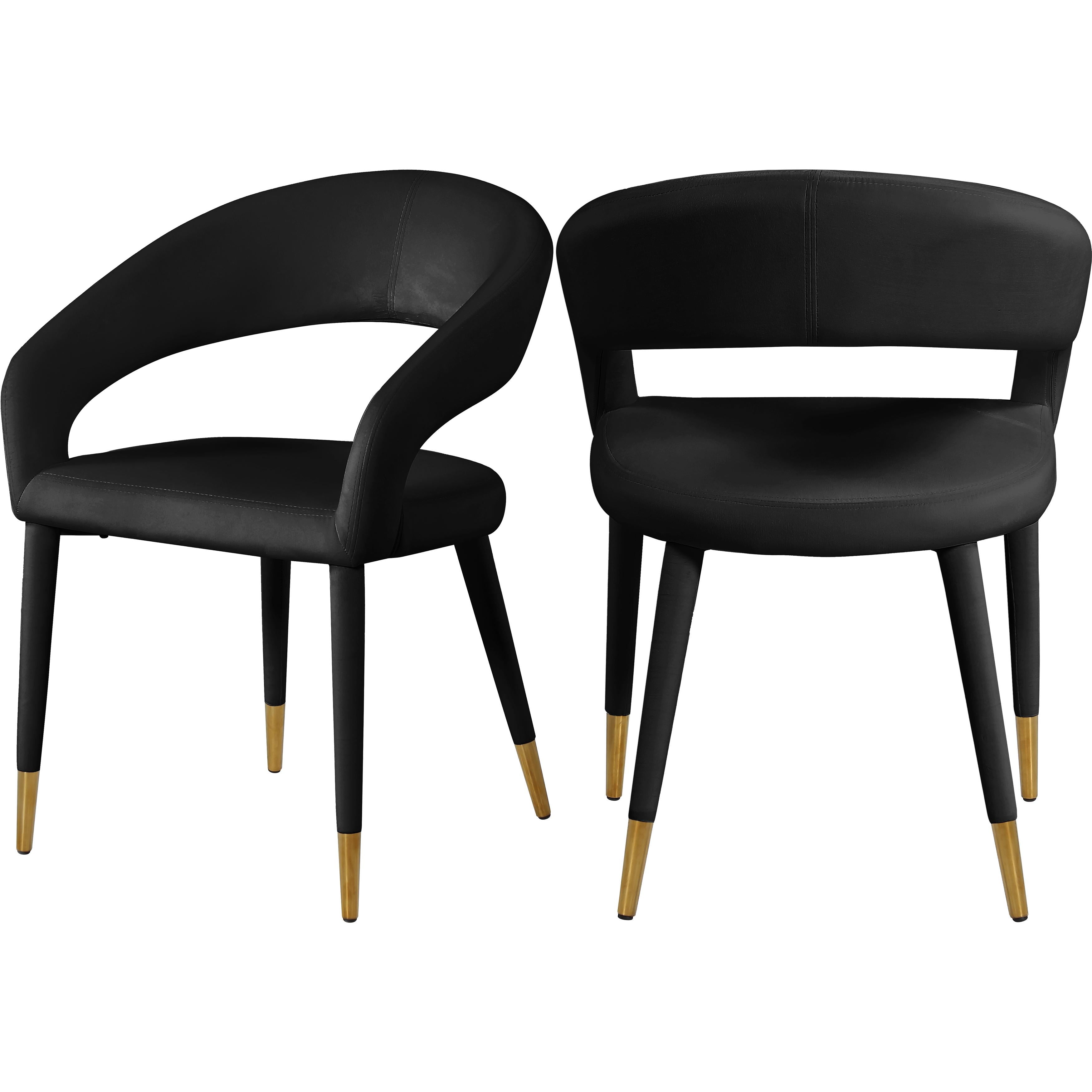 Meridian Destiny Black Velvet Dining Chair