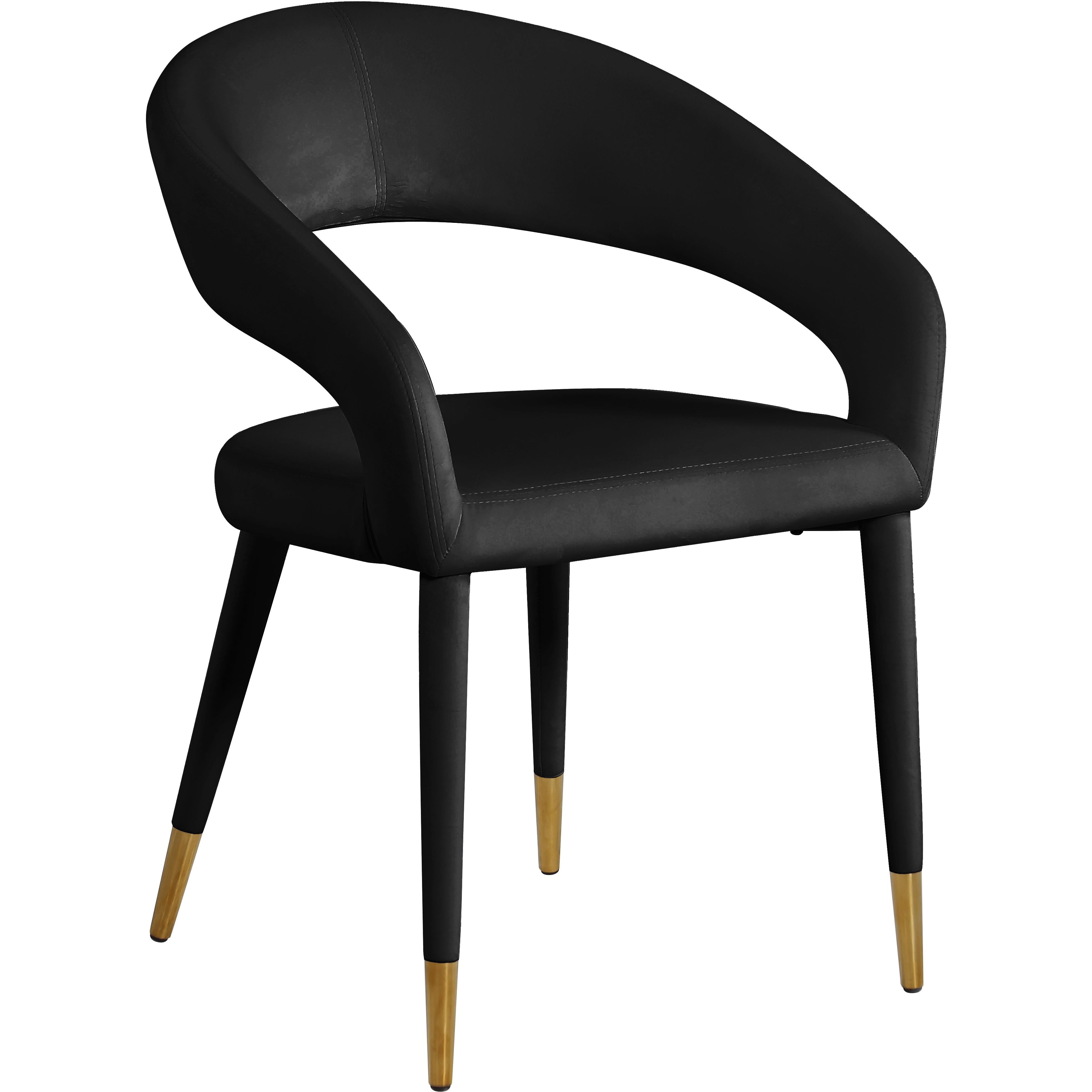 Meridian Destiny Black Velvet Dining Chair