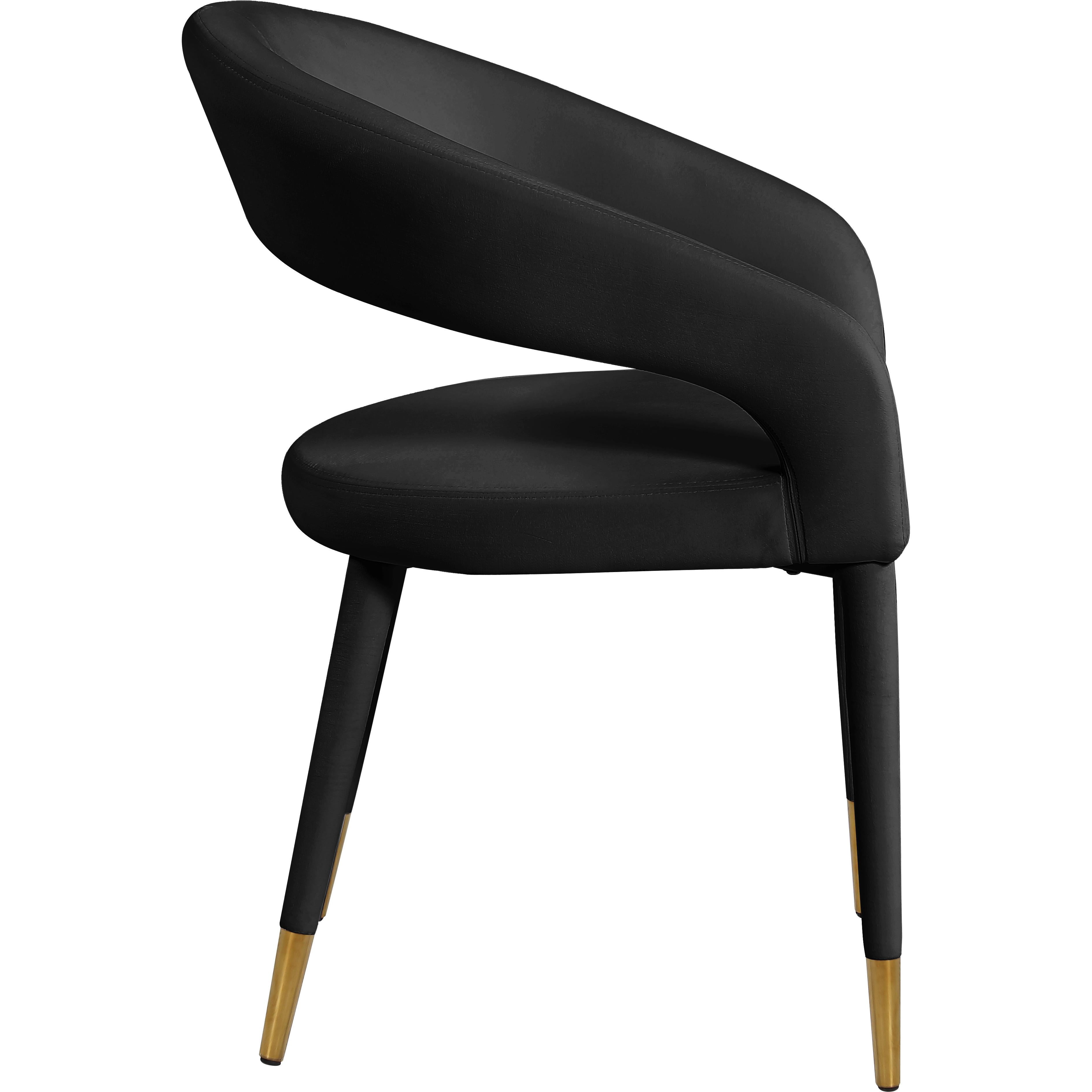 Meridian Destiny Black Velvet Dining Chair