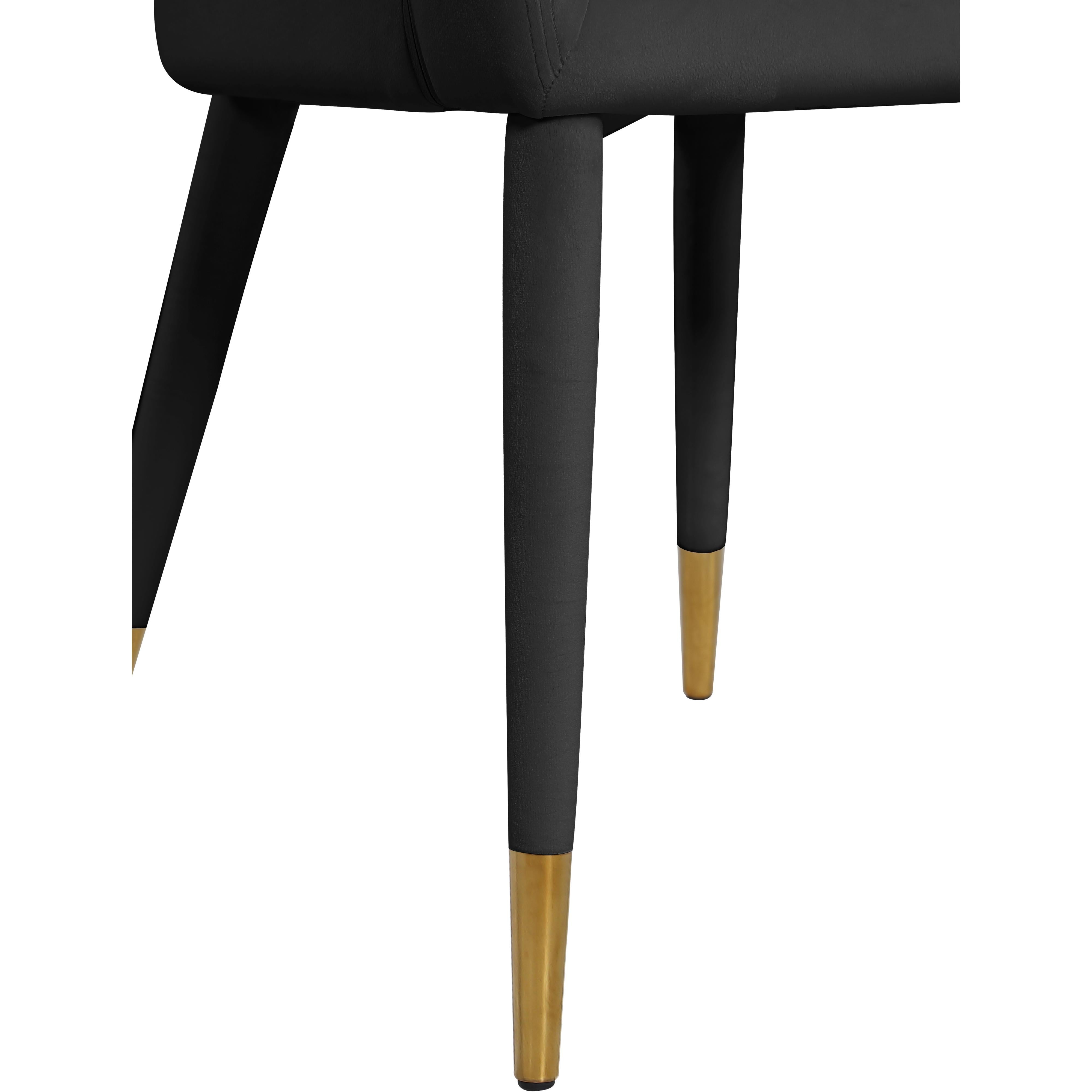 Meridian Destiny Black Velvet Dining Chair