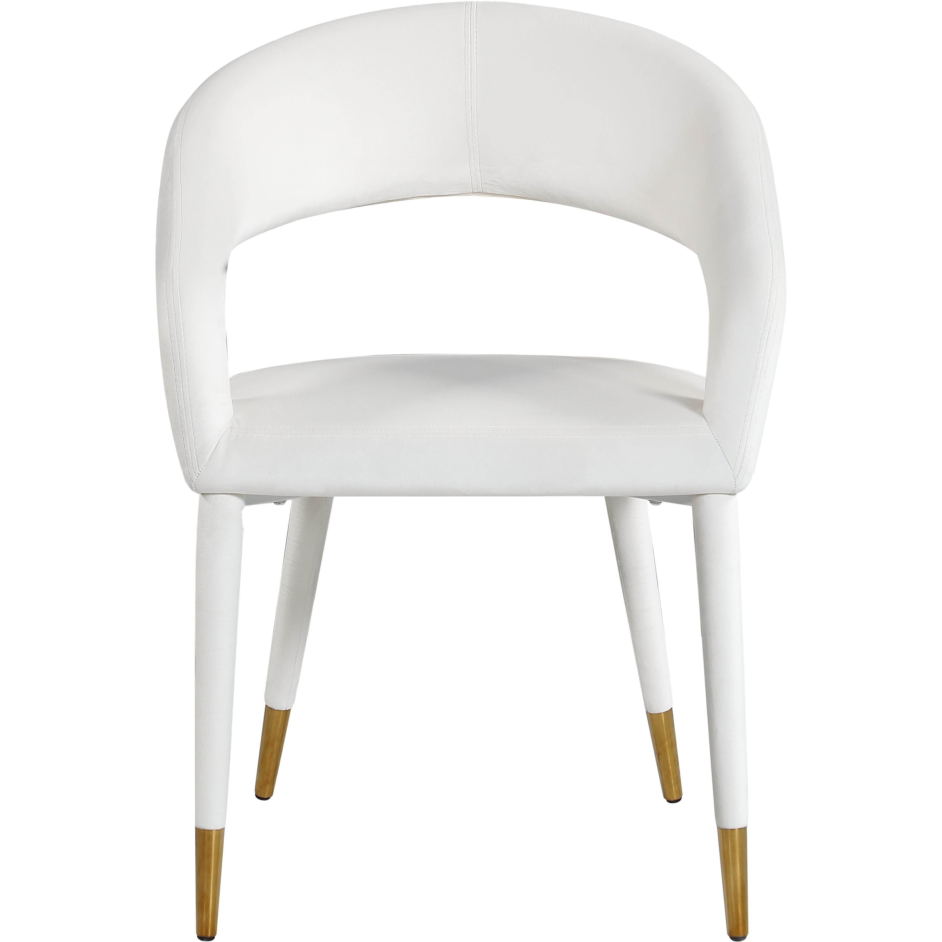 Meridian Destiny Cream Velvet Dining Chair