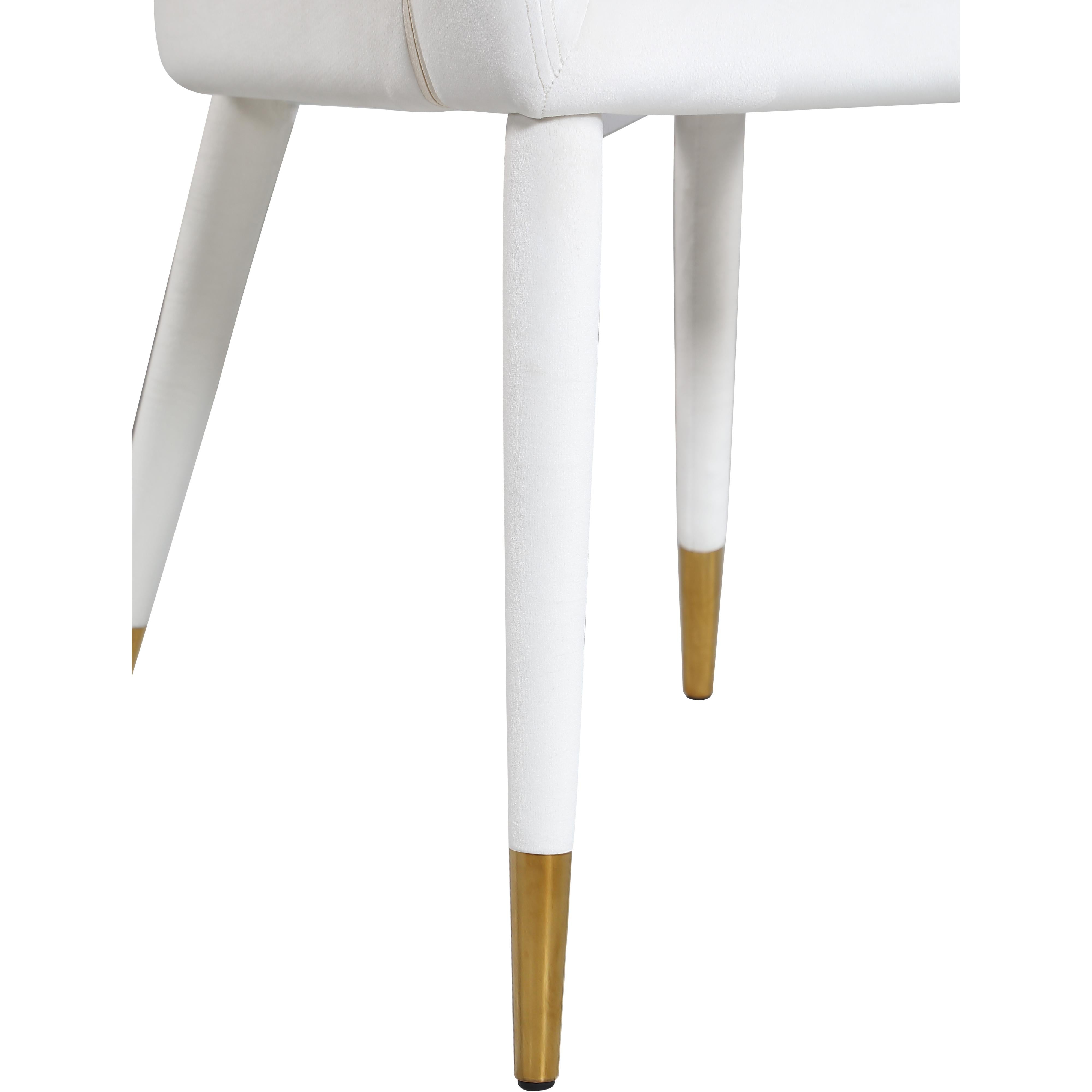 Meridian Destiny Cream Velvet Dining Chair