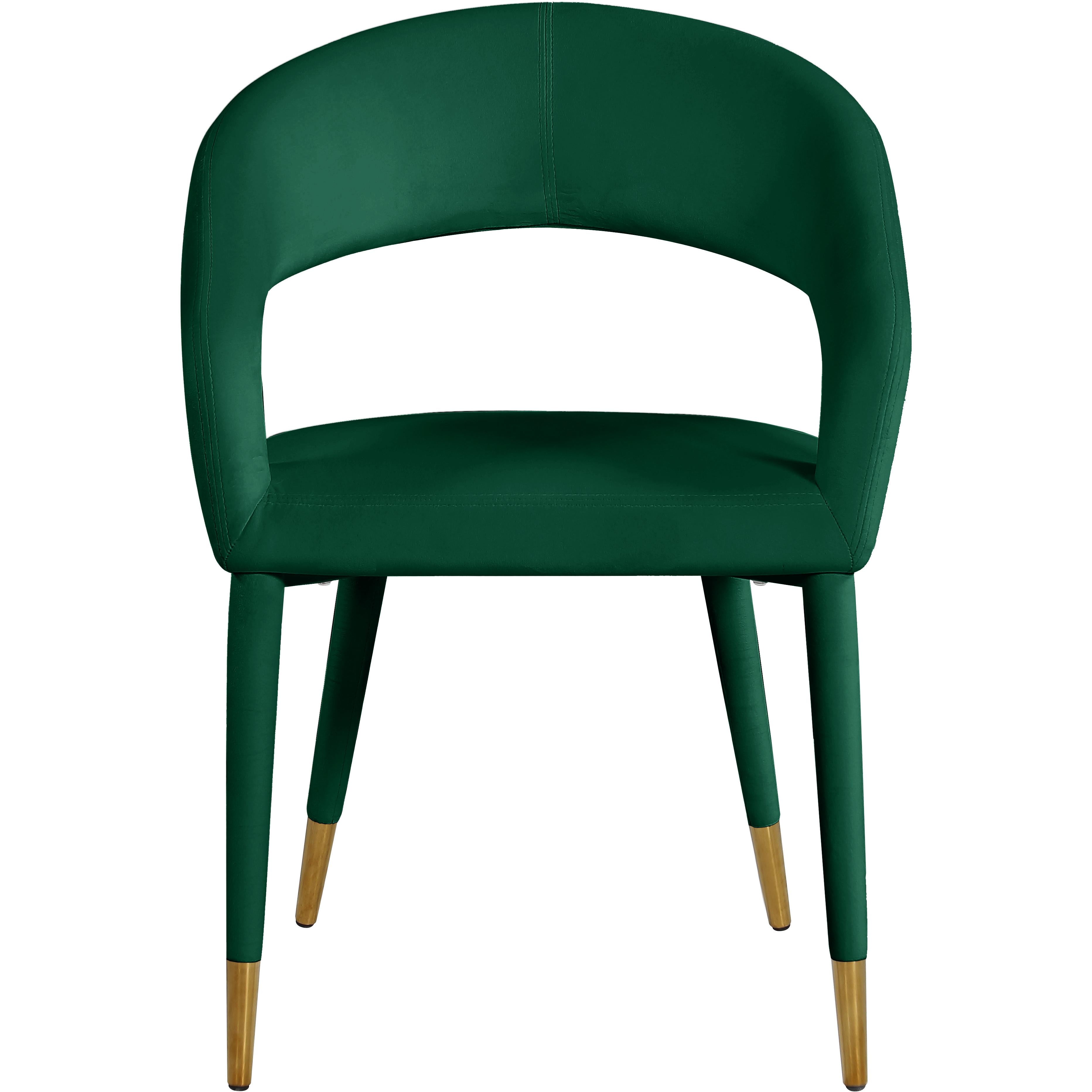 Meridian Destiny Green Velvet Dining Chair