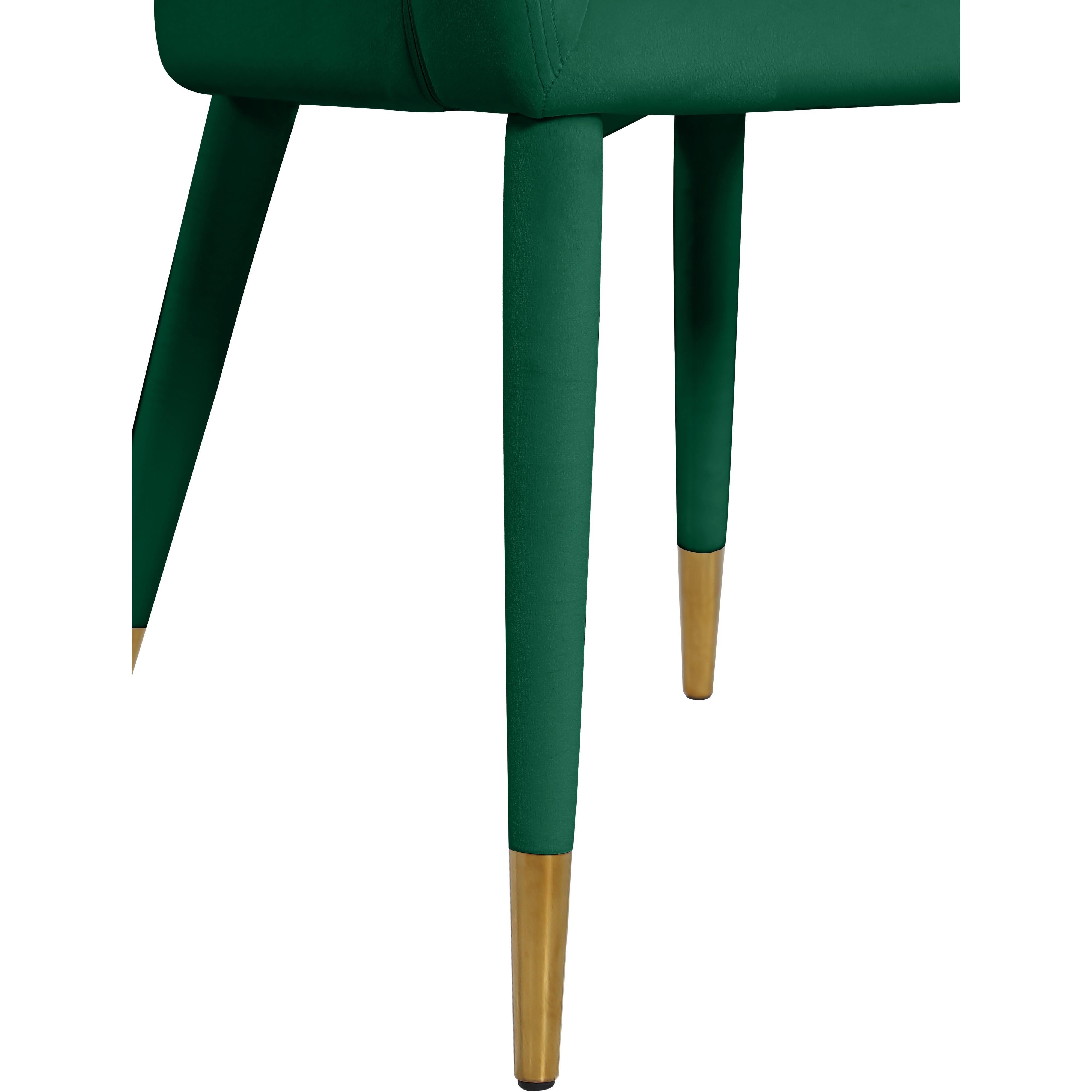 Meridian Destiny Green Velvet Dining Chair
