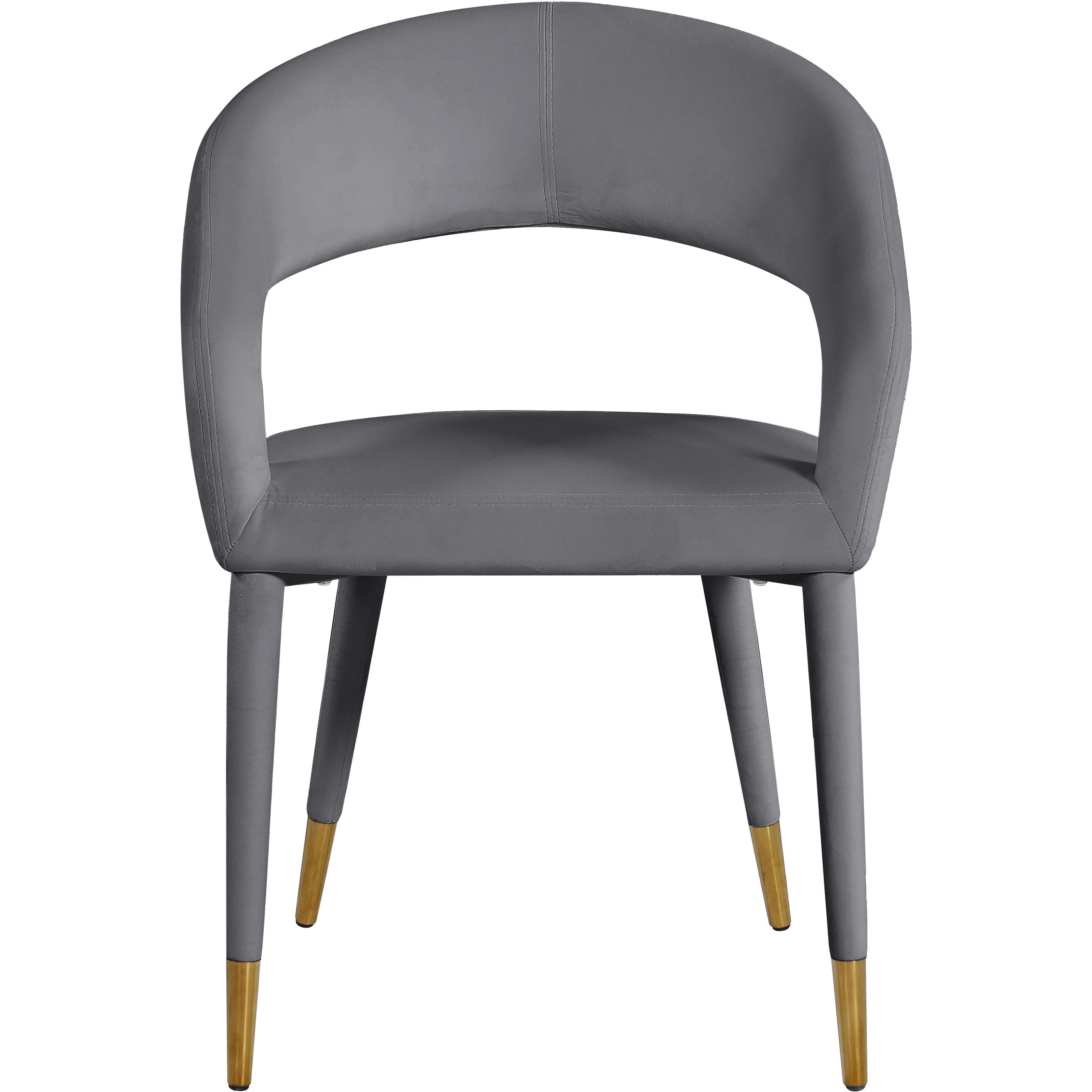Meridian Destiny Grey Velvet Dining Chair