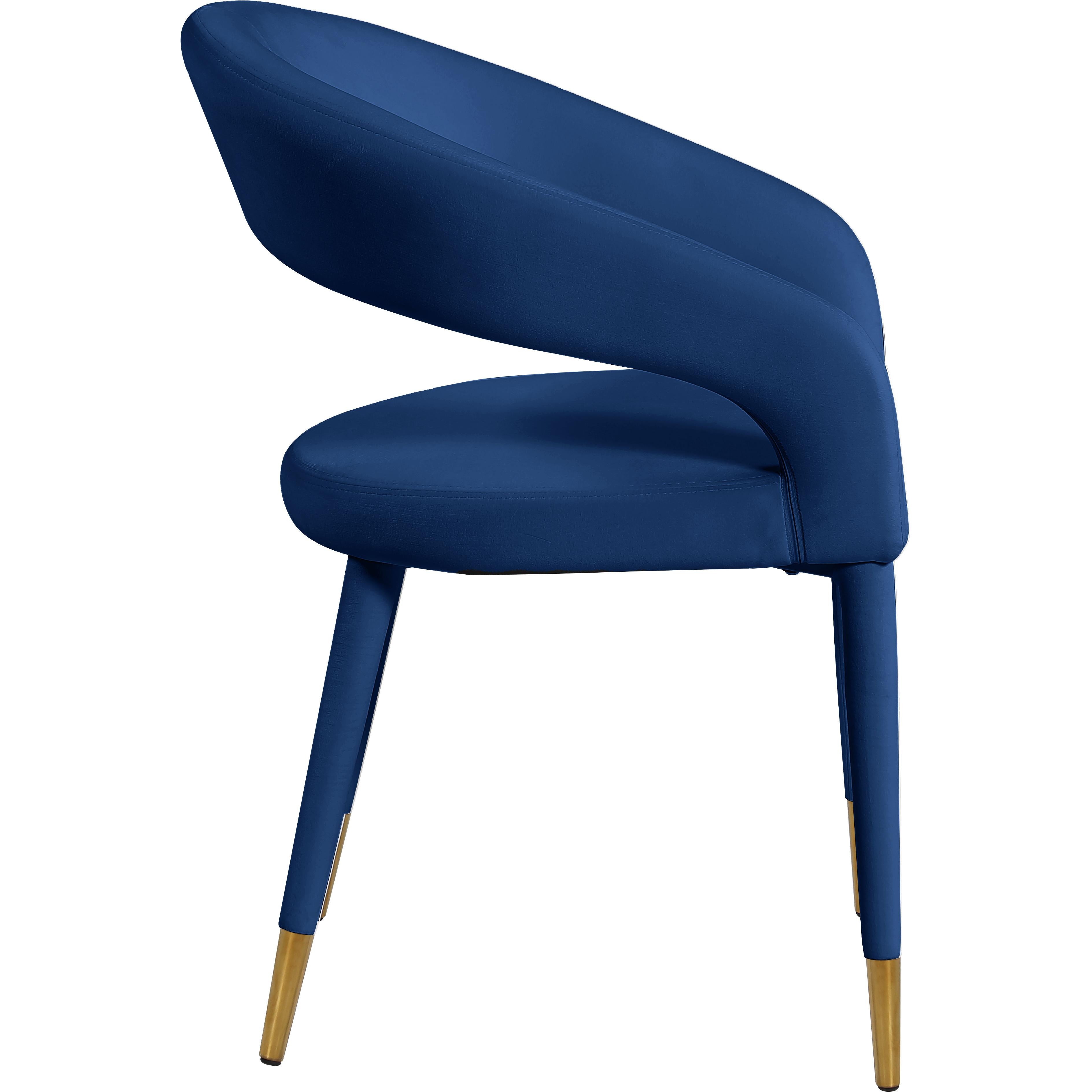 Meridian Destiny Navy Velvet Dining Chair