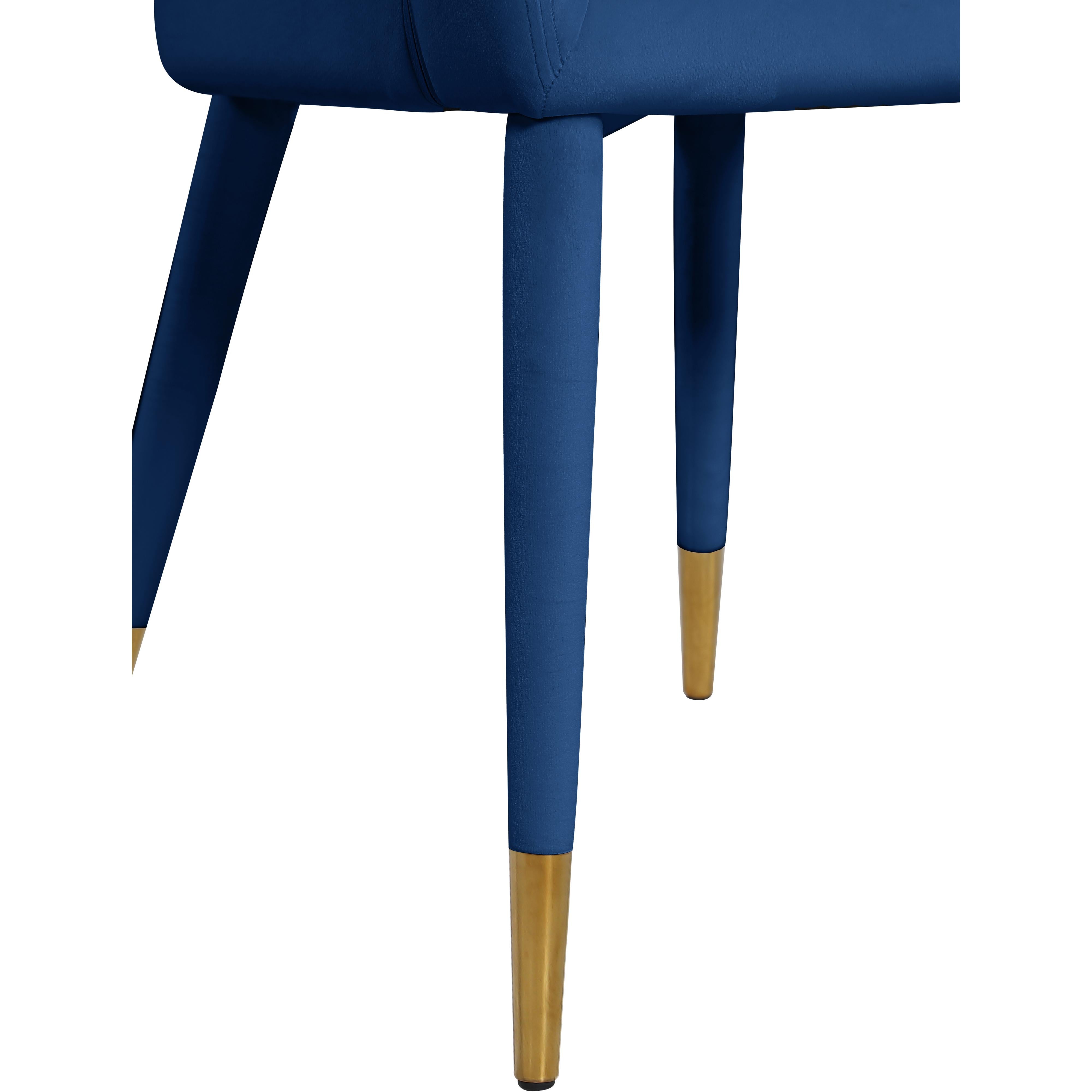 Meridian Destiny Navy Velvet Dining Chair
