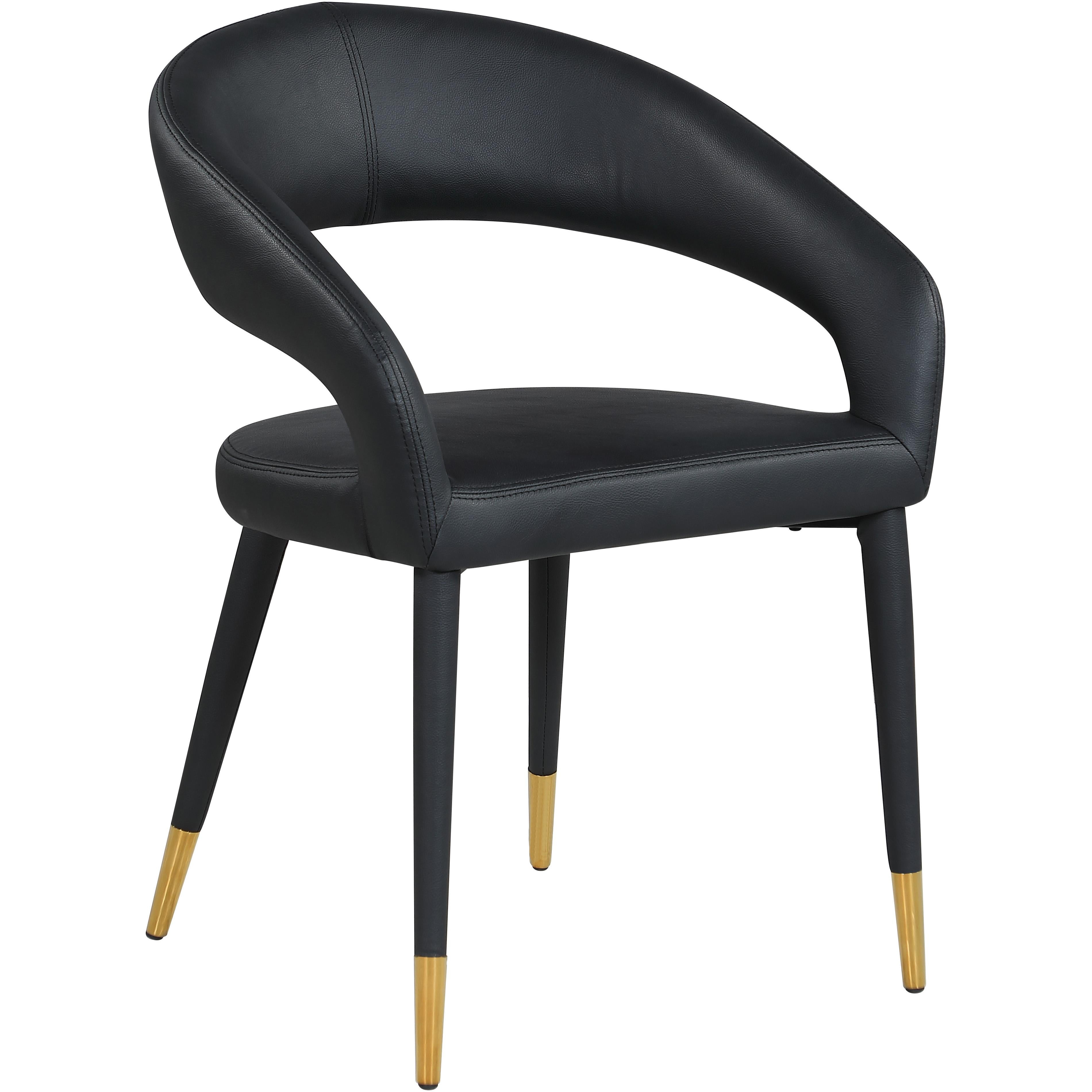 Meridian Destiny Black Vegan Leather Dining Chair